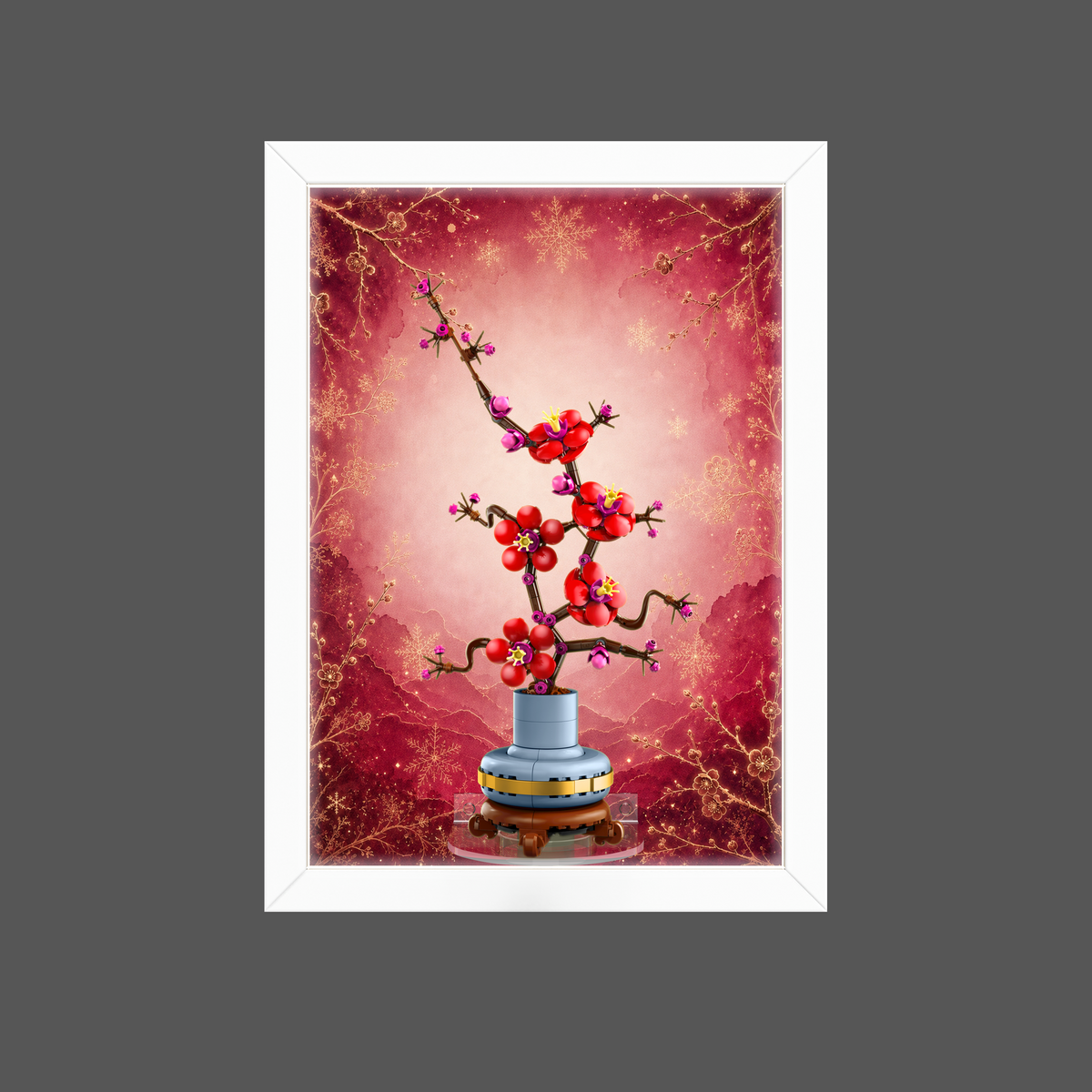 Acrylic Display Wall Mount for LEGO® Botanical Collection 10343/10344/10368/10369  (LEGO® Set NOT Include)