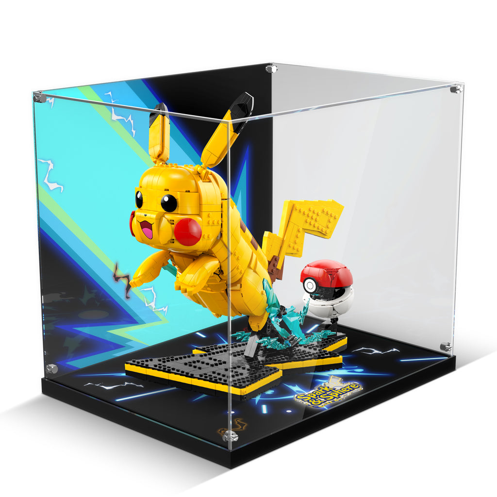 LED Light Acrylic Display Case for LEGO® Pokémon 72152 Pikachu and Pok