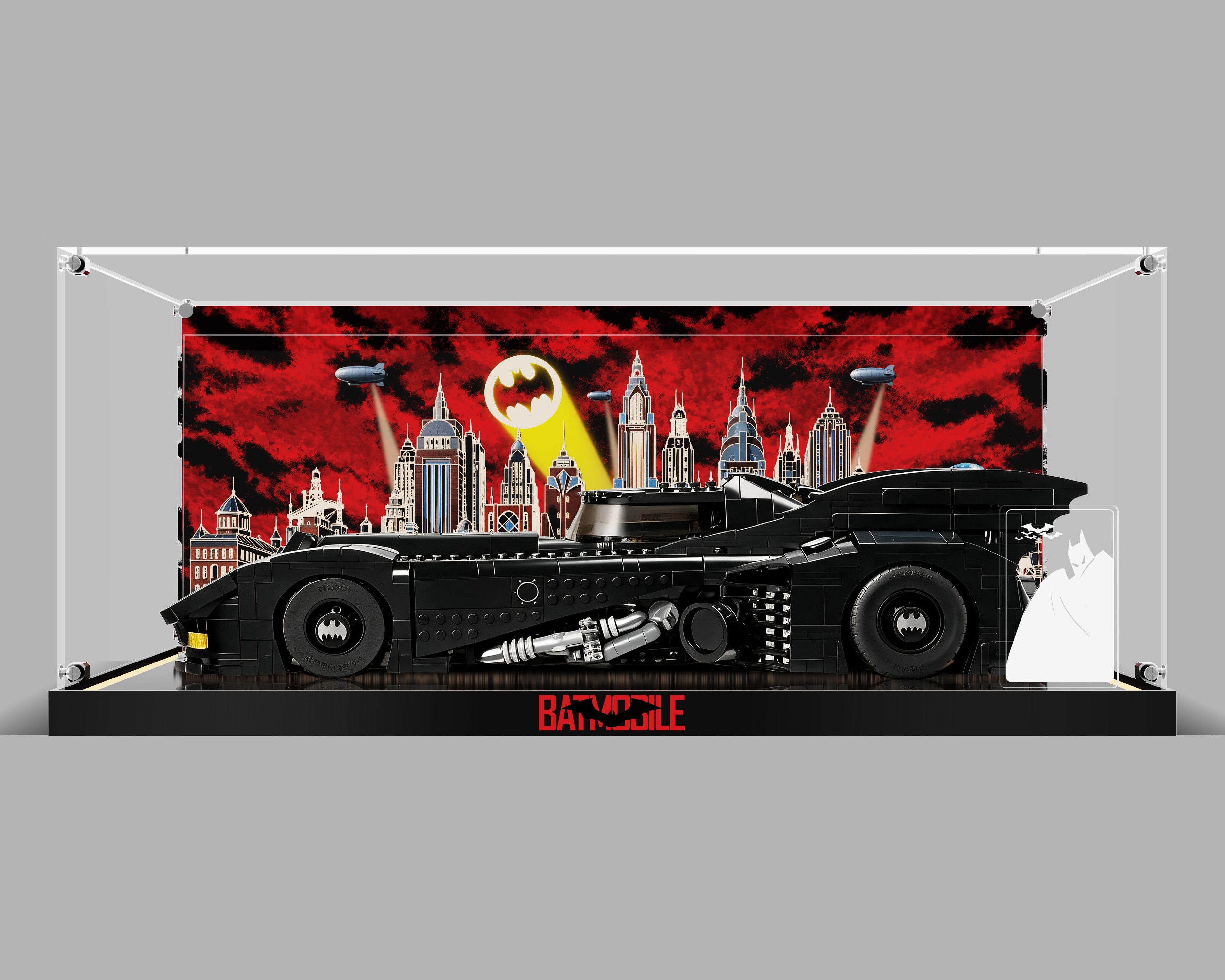 LED Light Acrylic Display Case for LEGO® Batman™ 76355 Batman Returns™ Batmobile™ (LEGO® Set NOT Include)