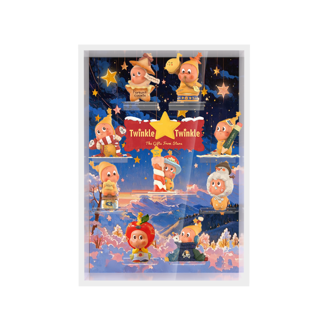 White Acrylic Display Frame for POP MART® Twinkle Twinkle "The Gifts From Stars Series Figures" (Model Not Included)