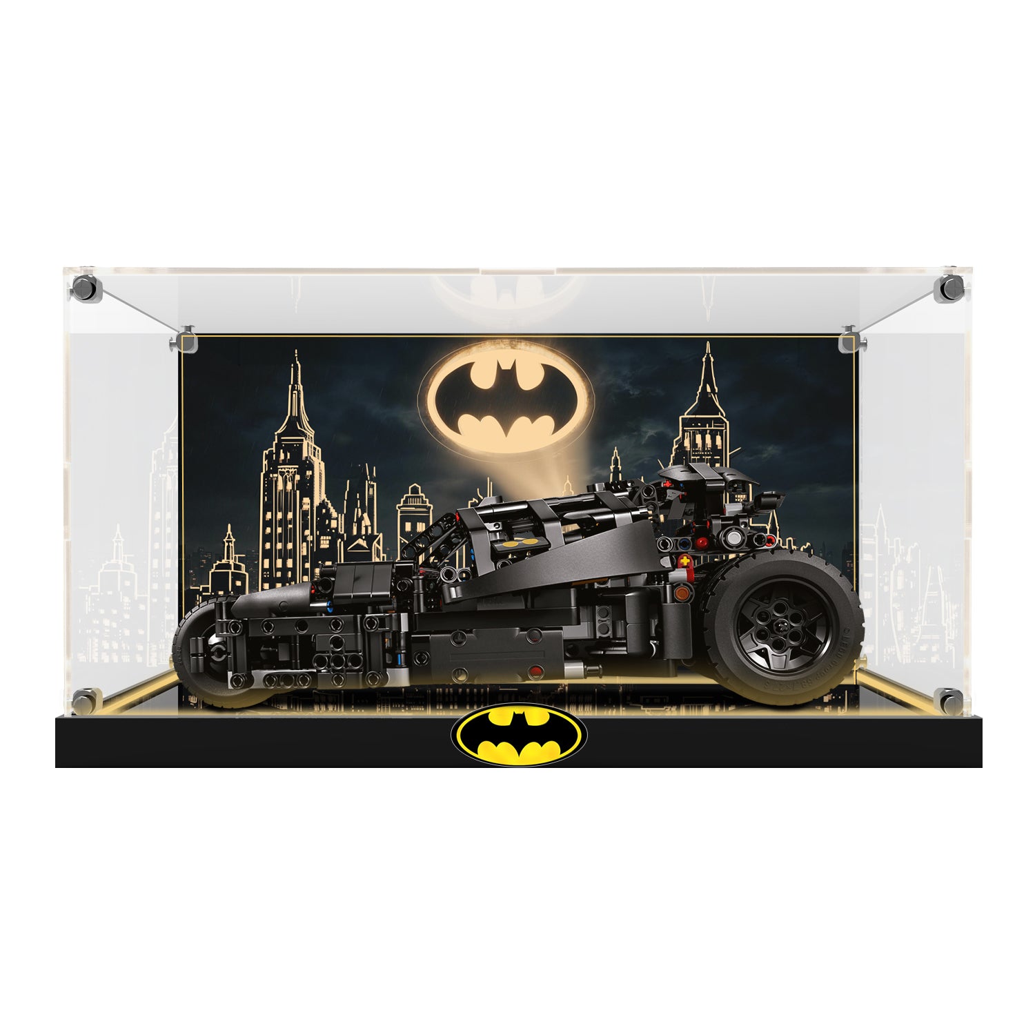 LED Light Acrylic Display Case for LEGO® Batman™ 42239 Batmobile™ Tumbler (LEGO® Set Not Included)