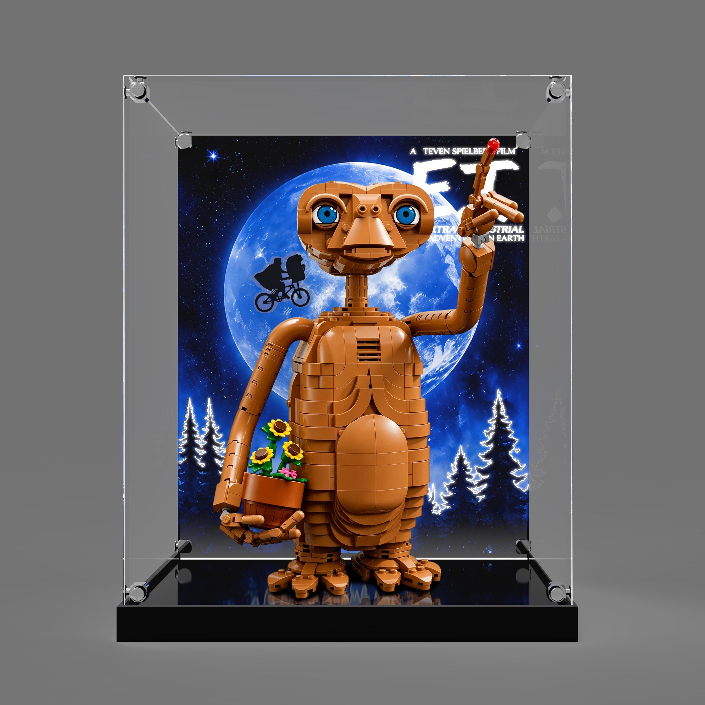 LED Light Acrylic Display Case for LEGO® Ideas 21370 E.T. the Extra-Terrestrial (LEGO® Set NOT Included)