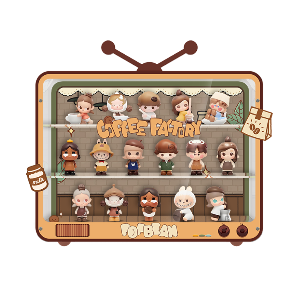 Acrylic TV-Style Frame for POP MART® BEAN "Coffee Factory Series" (Model Not Included)