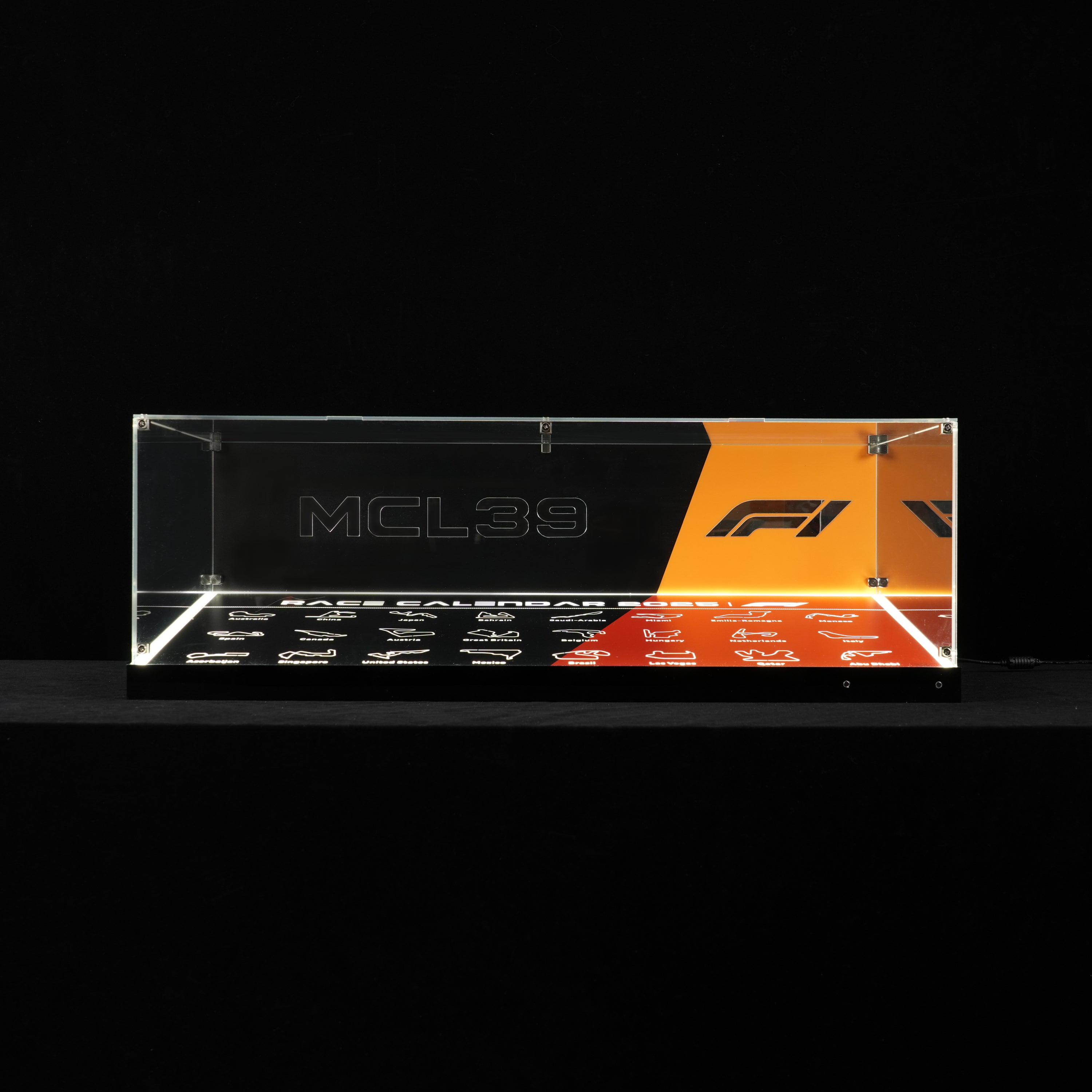 LED Light Acrylic Display Case for LEGO® Technic™ 42228 McLaren MCL39 F1 Car(LEGO® Set NOT Include)