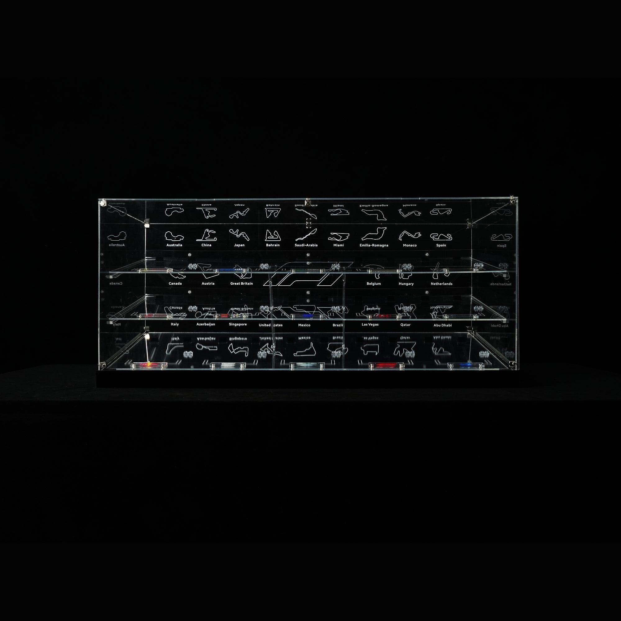 LED Light Acrylic Display Case for LEGO® Speed Champions F1 Car | 15 in 1 (LEGO® Set Not Included).
