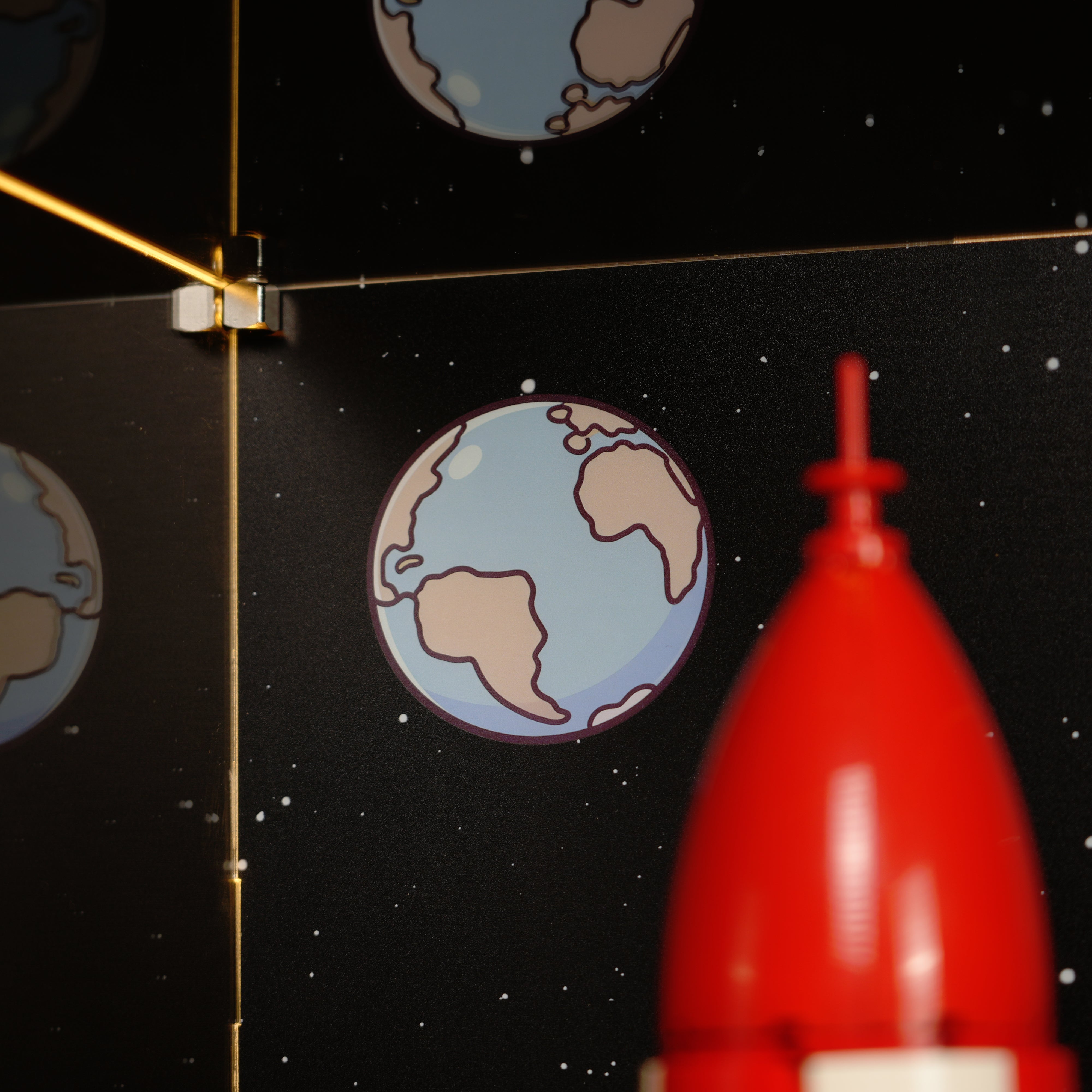 LED Light Acrylic Display Case for LEGO® Ideas 21367 Tintin® Moon Rocket  (LEGO® Set NOT Include)