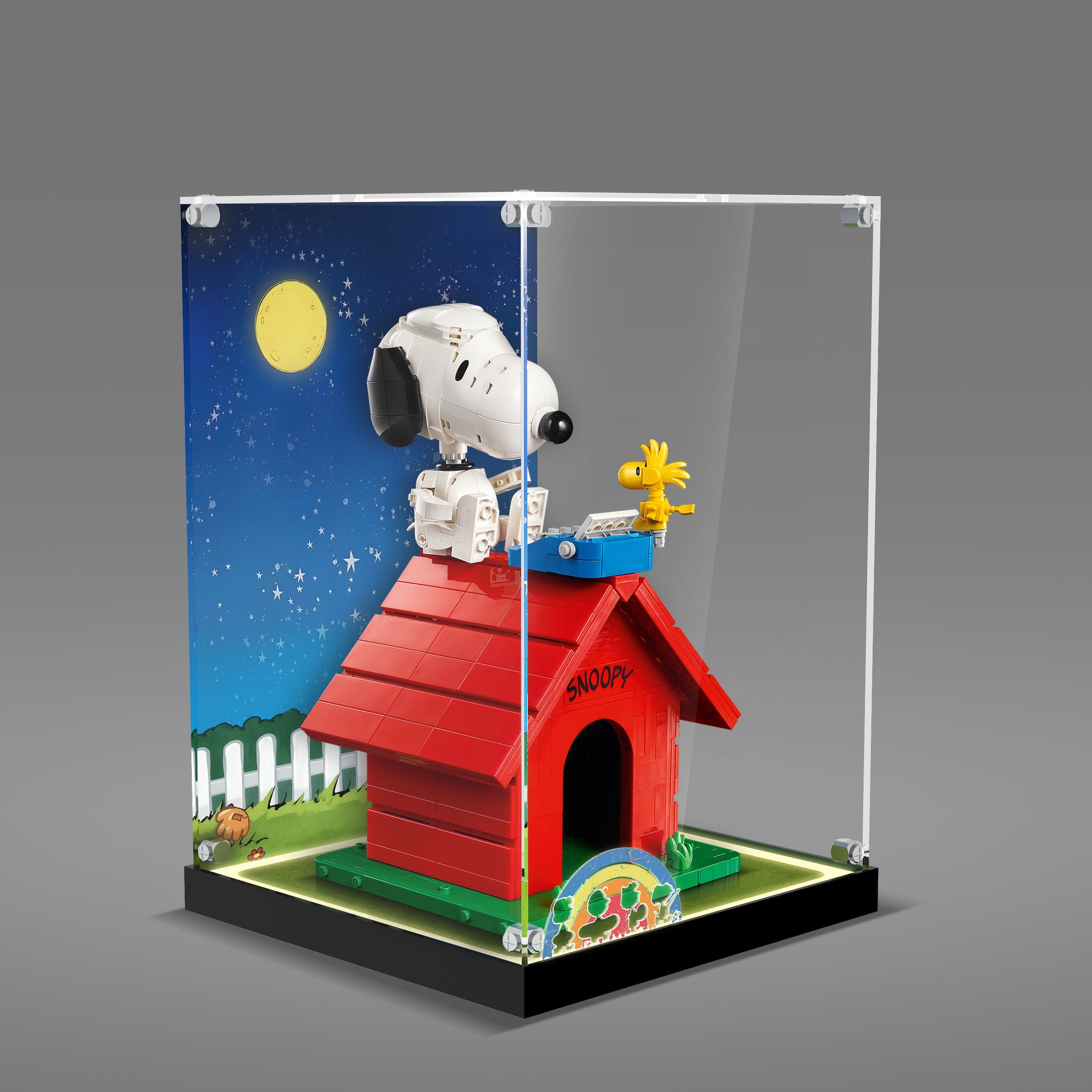 LED Light Acrylic Display Case for LEGO® Ideas 21368 Peanuts: Snoopy's Doghouse (LEGO® Set NOT Include)