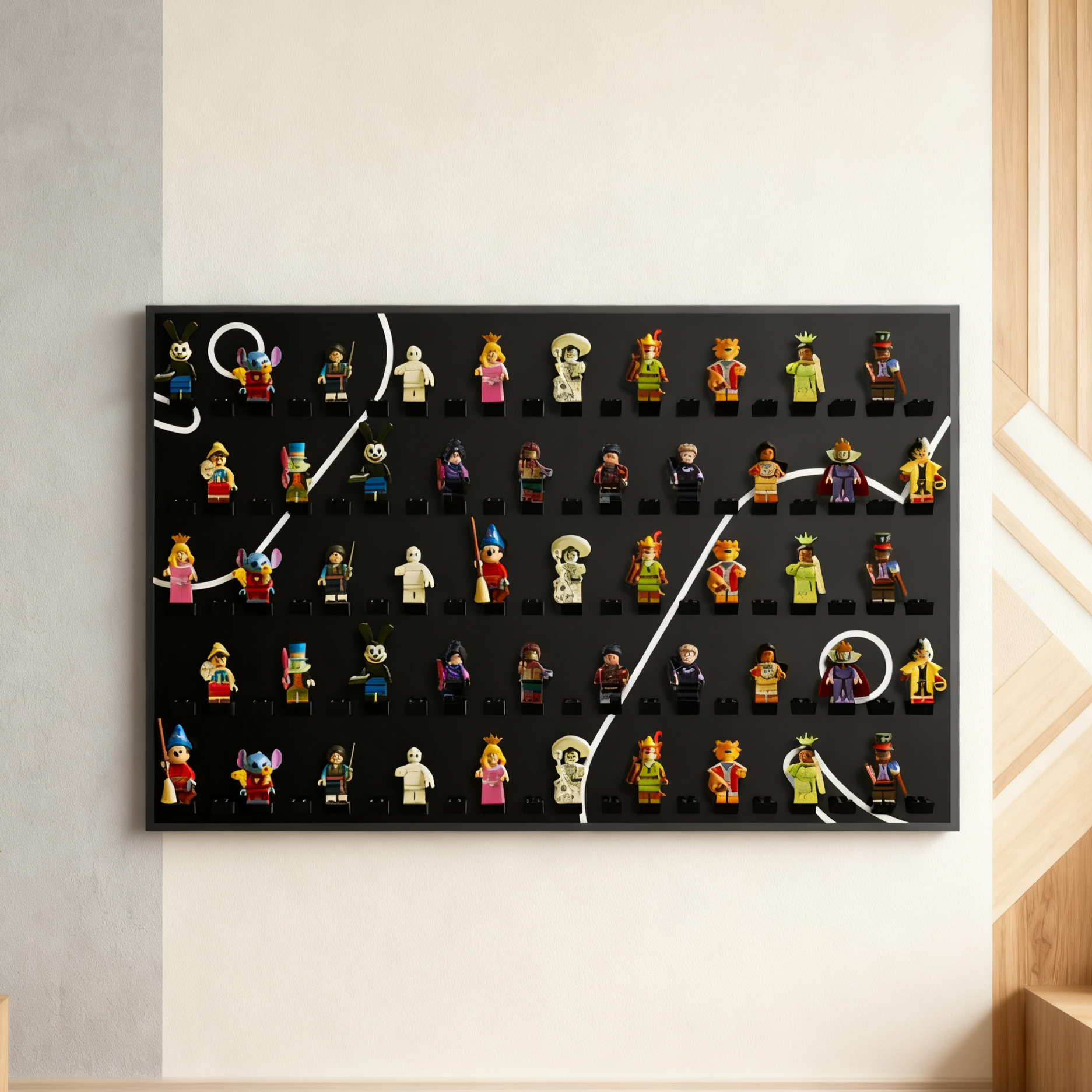 Display Wall Mount for Lego Minifigure (Minifigures Not Included)