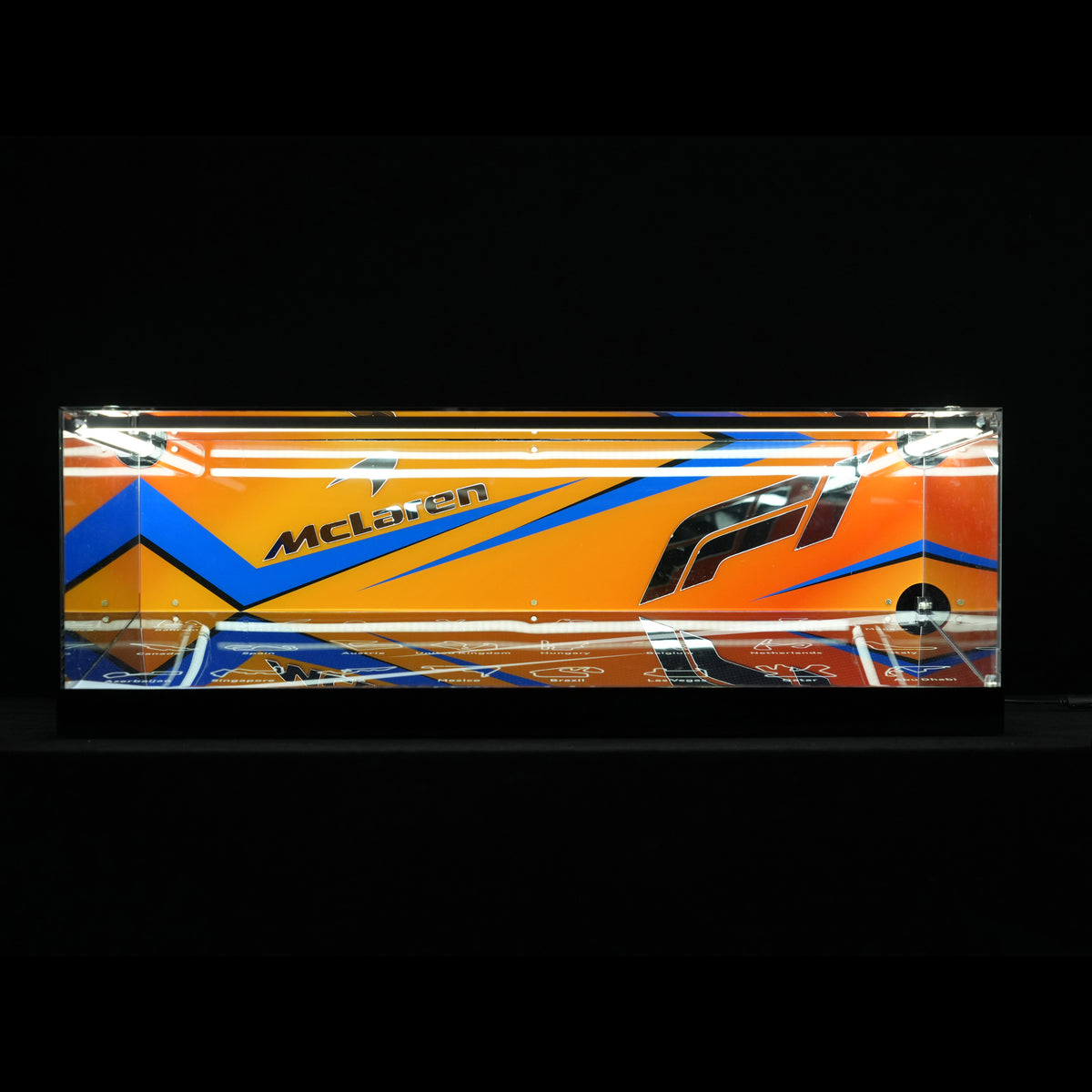 One-Piece Design LED Light Acrylic Display Case for LEGO® Technic™ 42228 McLaren MCL39 F1 Car (LEGO® Set NOT Include)