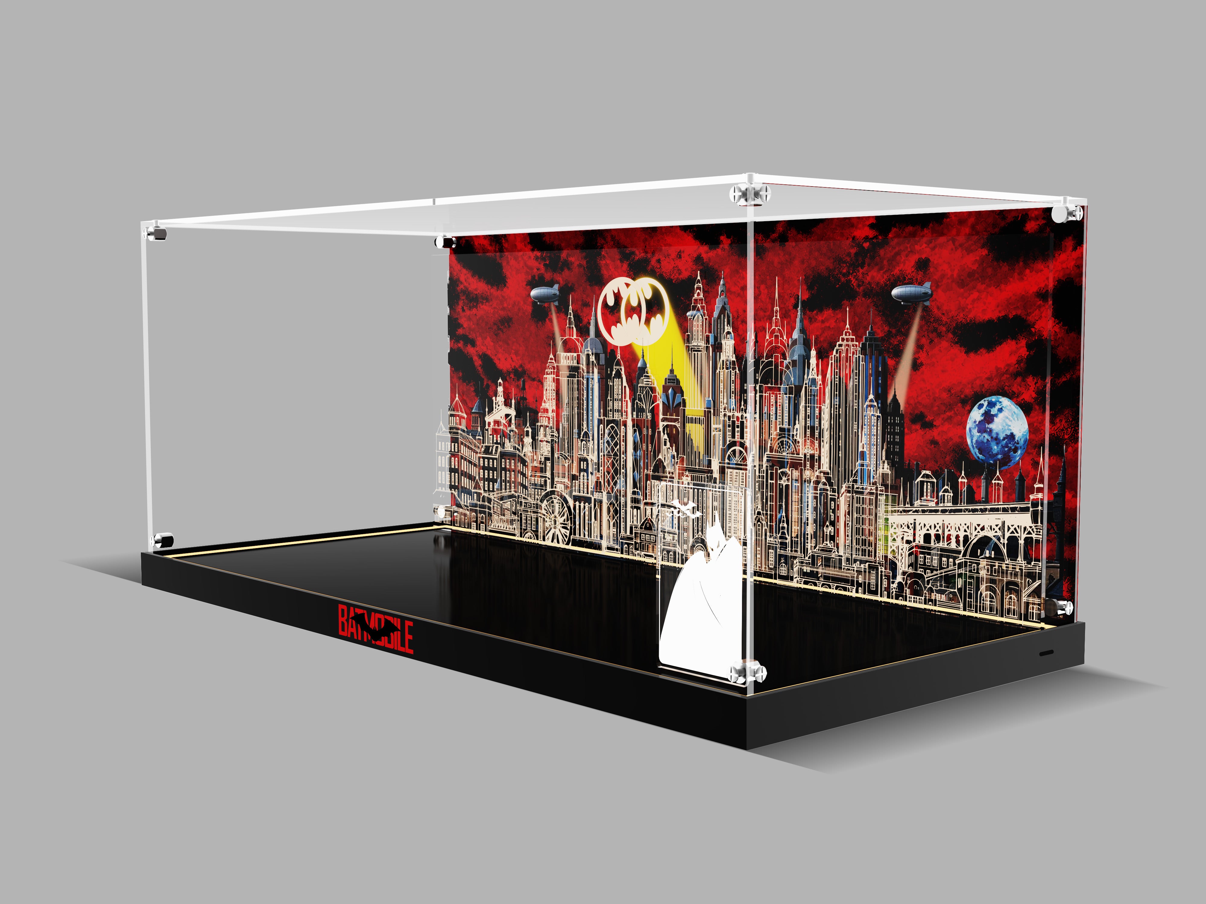 LED Light Acrylic Display Case for LEGO® Batman™ 76355 Batman Returns™ Batmobile™ (LEGO® Set NOT Include)