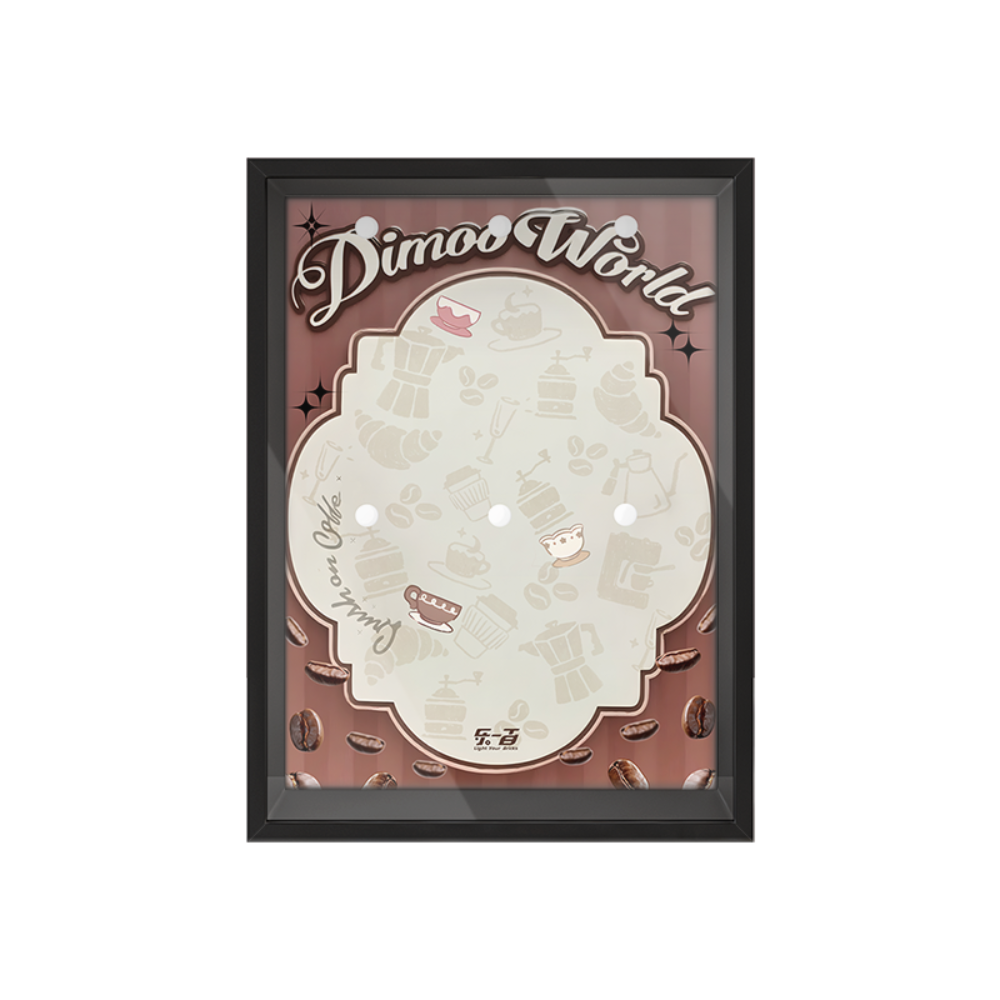 Acrylic Display Frame for POP MART® DIMOO  "Crush on Coffee Series"-Soft-faced Plush Keychain Plush Soft-Face Blind Box (Model Not Included)