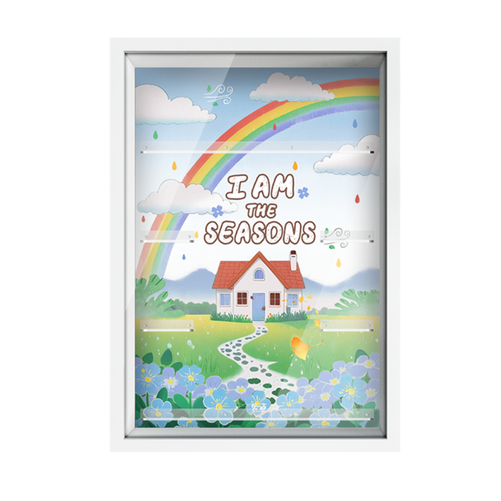 White Acrylic Display Frame for POP MART® Nyota " I Am the Seasons Series " (Model Not Included)
