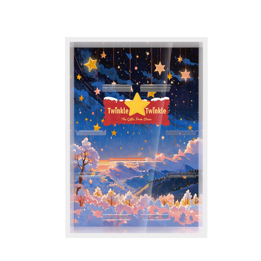 White Acrylic Display Frame for POP MART® Twinkle Twinkle "The Gifts From Stars Series Figures" (Model Not Included)