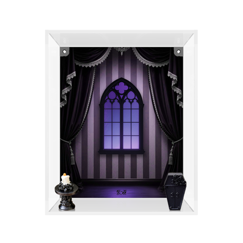 Acrylic Display Case for POP MART® SKULLPANDA “Wednesday Plush “   (Model Not Included)