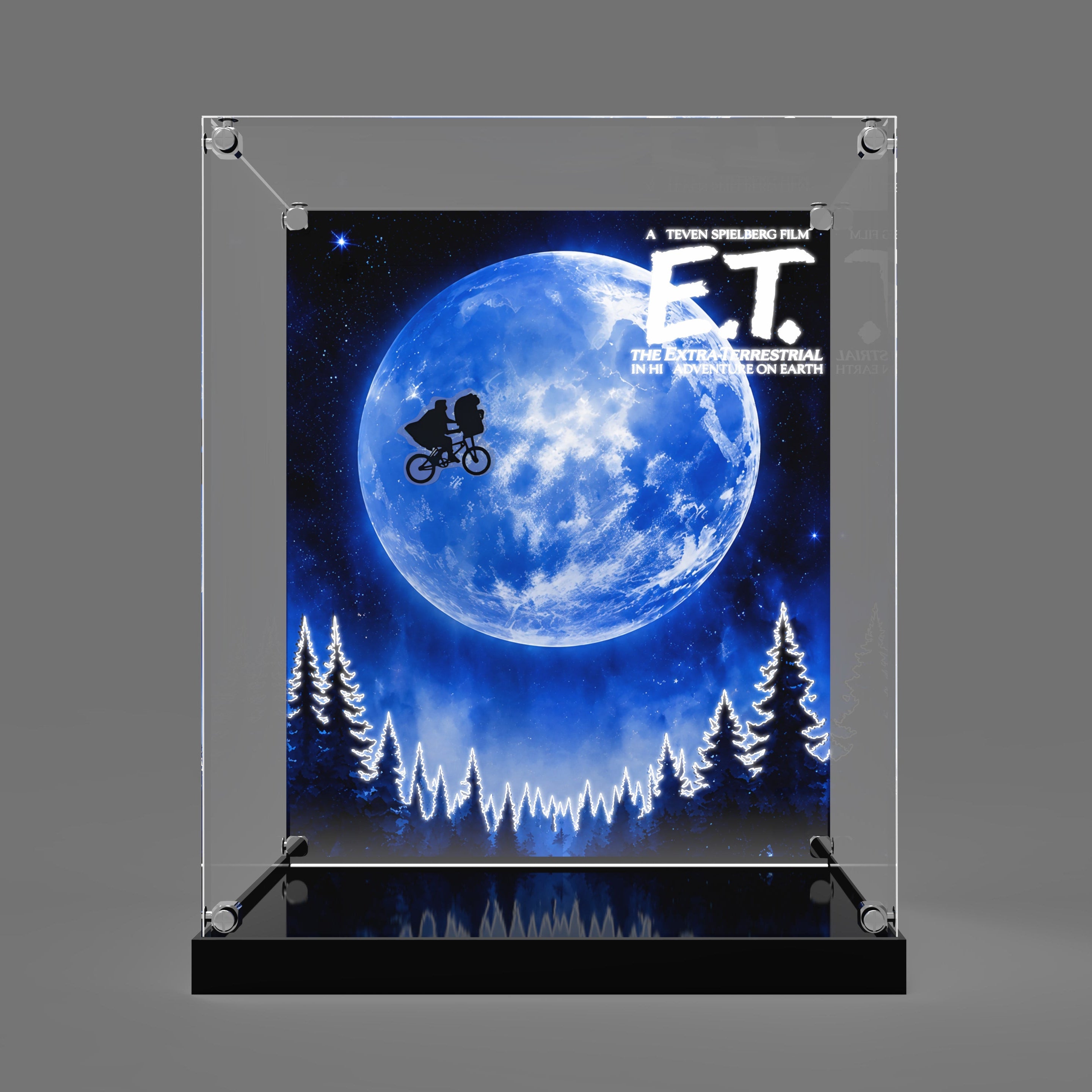 LED Light Acrylic Display Case for LEGO® Ideas 21370 E.T. the Extra-Terrestrial (LEGO® Set NOT Included)