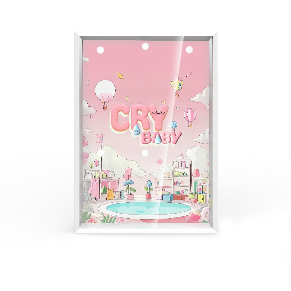 Acrylic Display Frame for POP MART® CRYBABY "Crying Again Series"  (Model Not Included).
