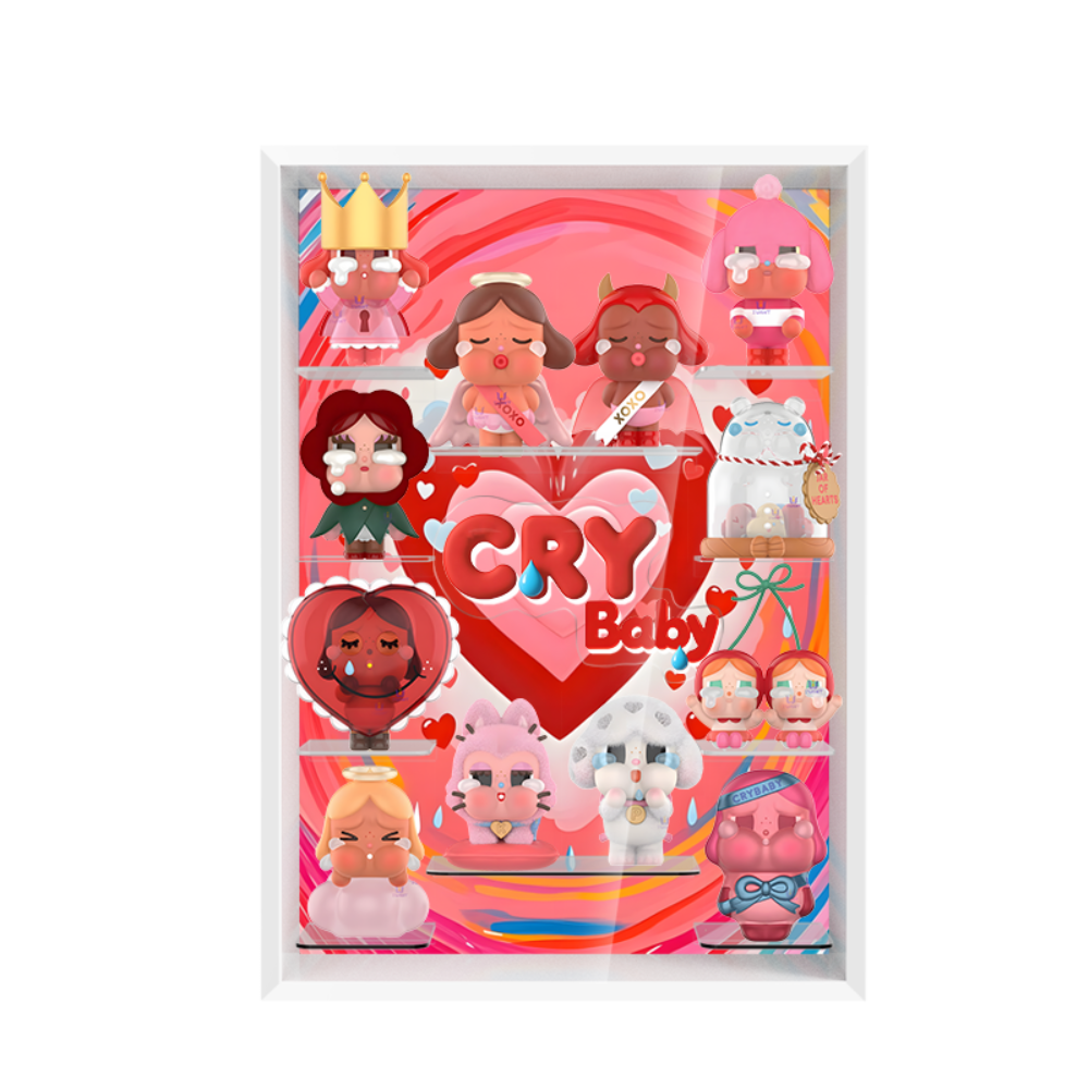 Acrylic Display Frame for POP MART® CRYBABY "Crying For Love Series Figures"  (Model Not Included).
