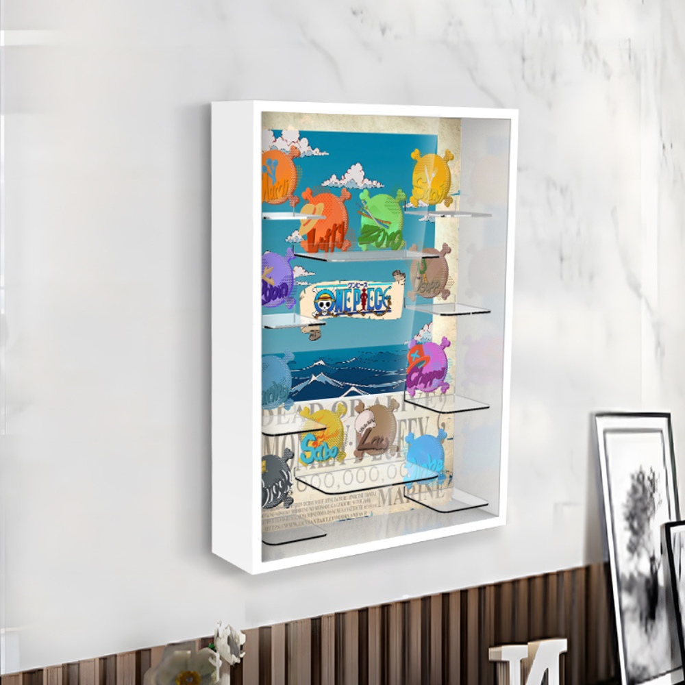 Acrylic Frame Display Case for POP MART® “THE MONSTERS × One Piece Series Figures” (Model Not Included).