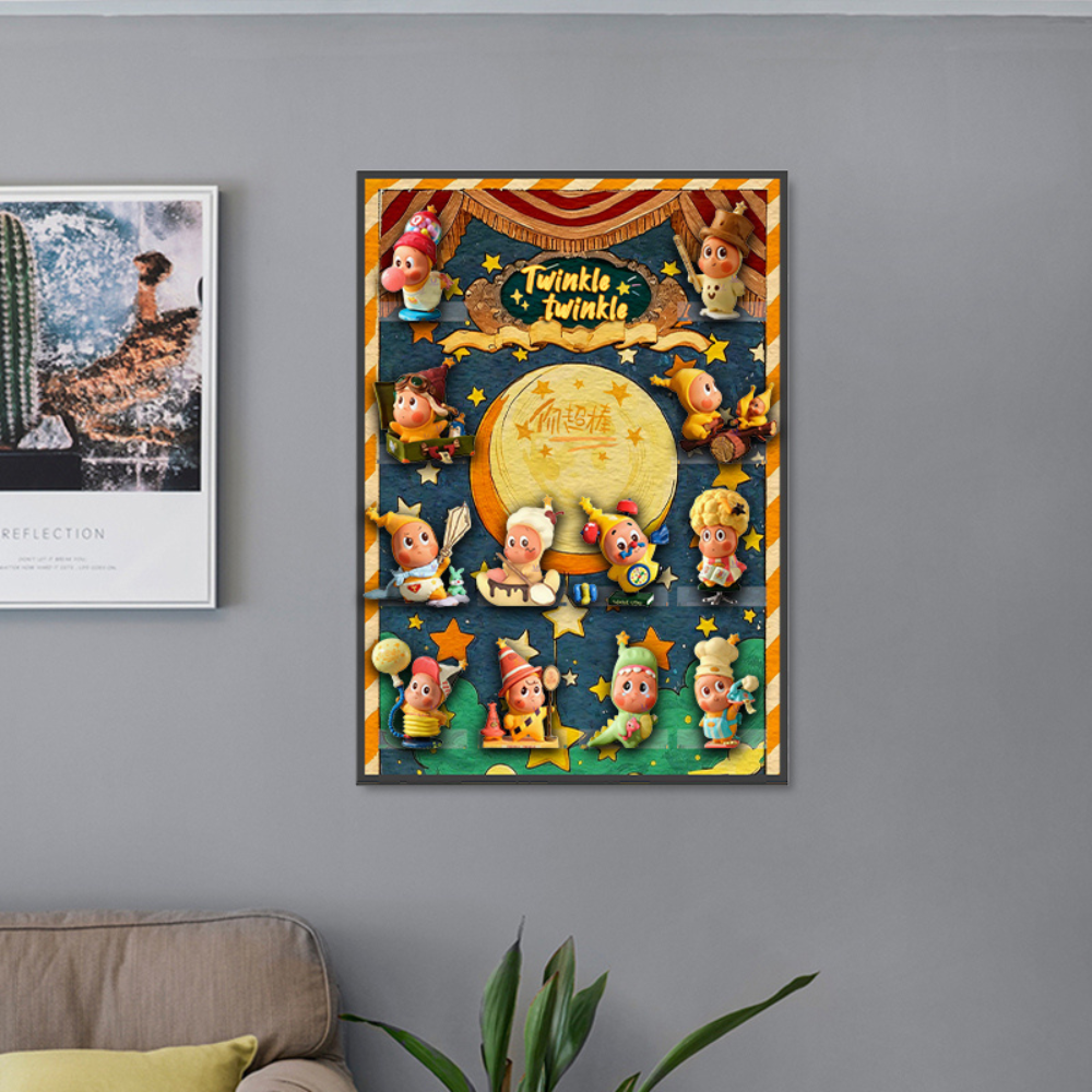 Acrylic Display Frame for POP MART® Twinkle Twinkle "Be a Little Star Series Figures" (Model Not Included)