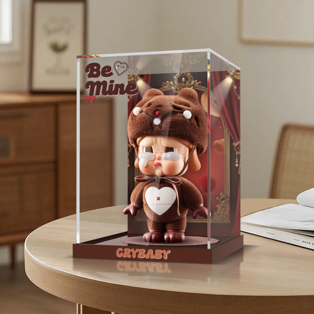 Acrylic Display Case for POP MART® CRYBABY “BE MINE FIGURINE“   (Model Not Included)