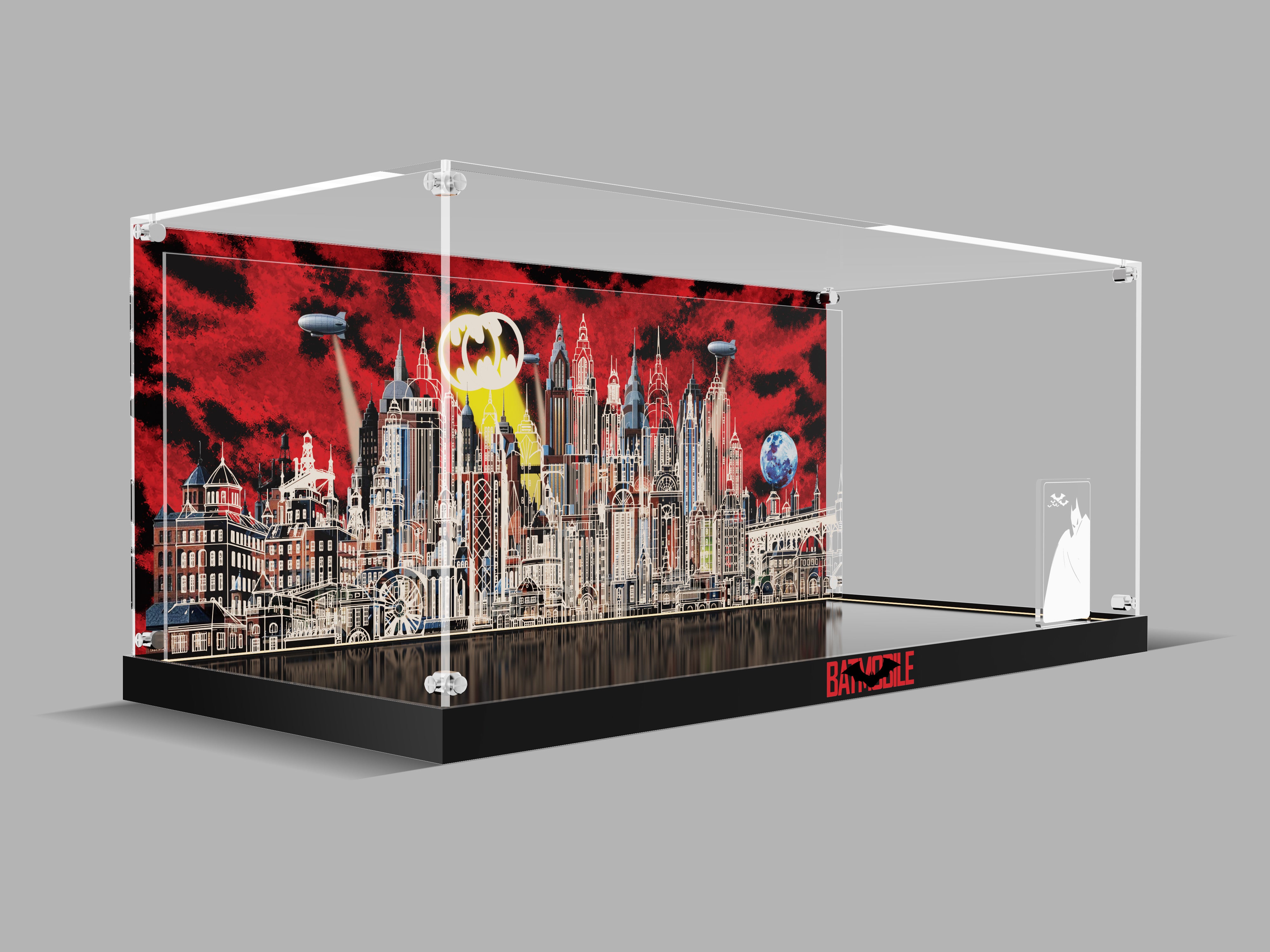 LED Light Acrylic Display Case for LEGO® Batman™ 76355 Batman Returns™ Batmobile™ (LEGO® Set NOT Include)