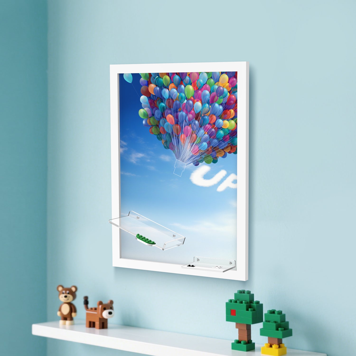 Acrylic Display Wall Mount for Lego Disney 43217 UP HOUSE (Lego set Not Included)