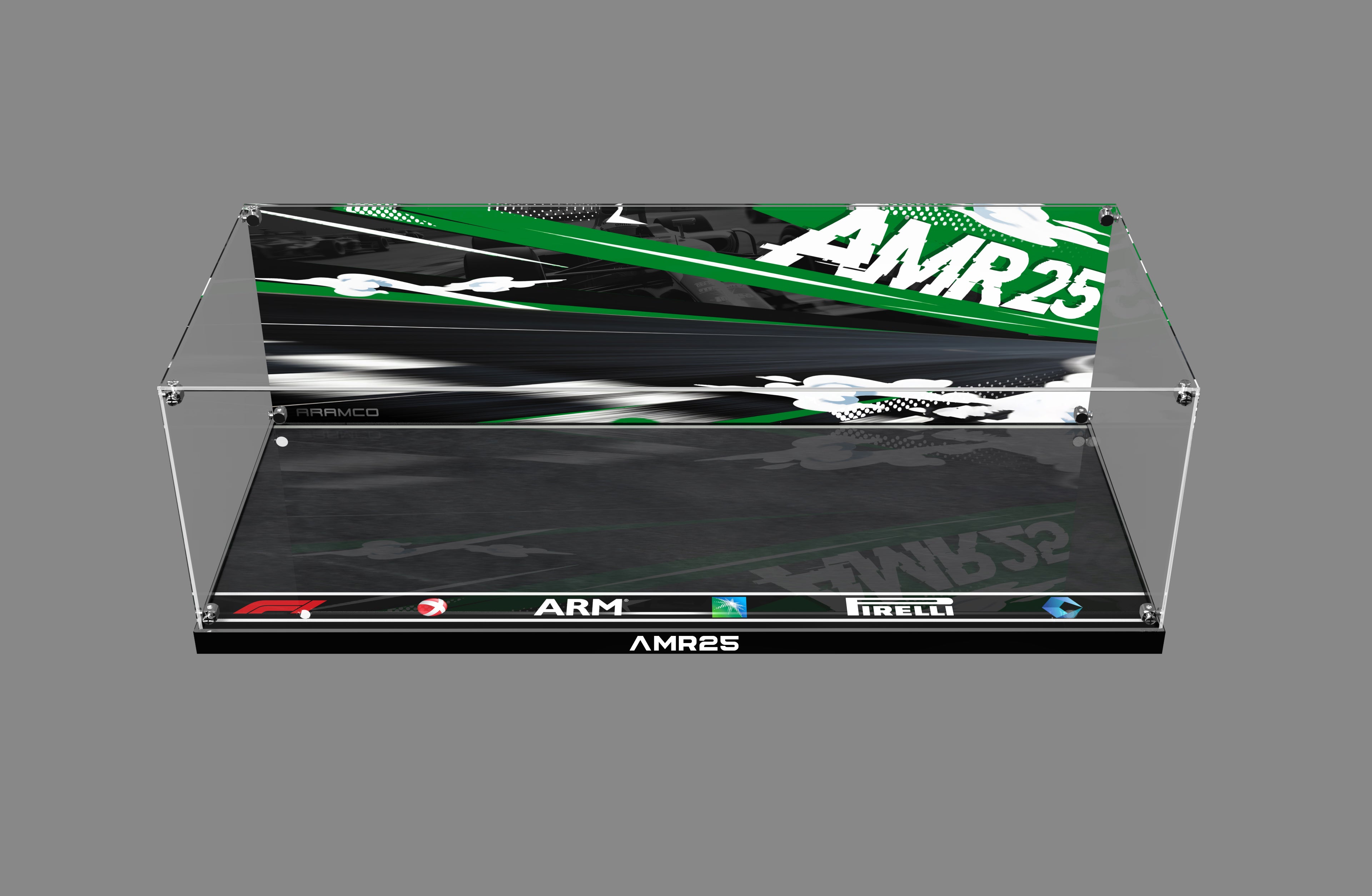 Acrylic Display Case for LEGO® Technic™ 42240 Aston Martin Aramco AMR25 F1® Car (LEGO® Set Not Included).