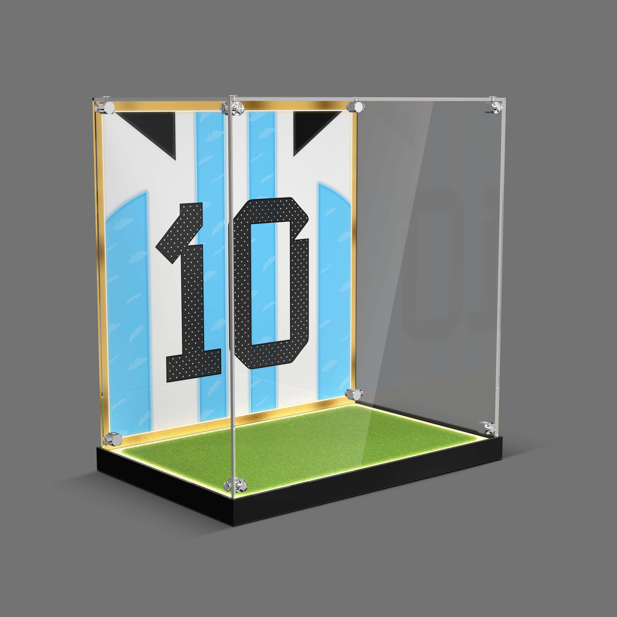 LED Light Acrylic Display Case for LEGO® Editions 43015 Lionel Messi – Football Legend (LEGO® Set NOT Included)