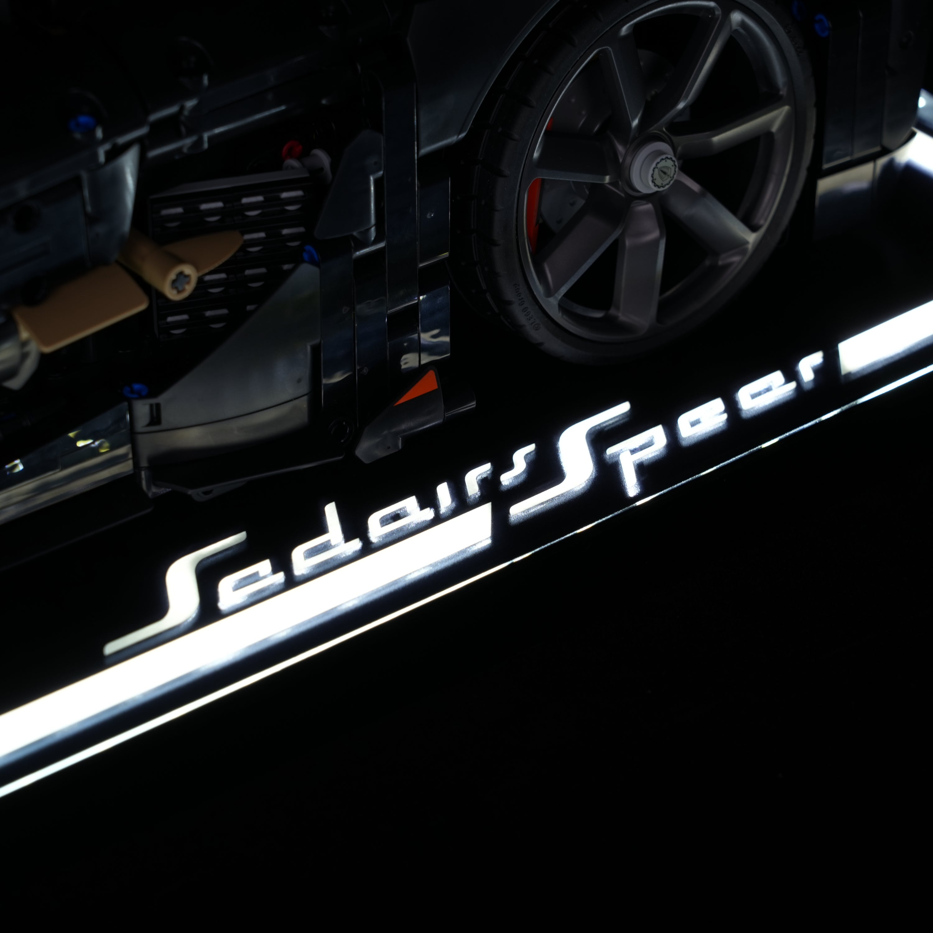 LED Light Acrylic Display Case for LEGO® Technic 42232 Koenigsegg Sadair's Spear Megacar (LEGO® Set Not Included).