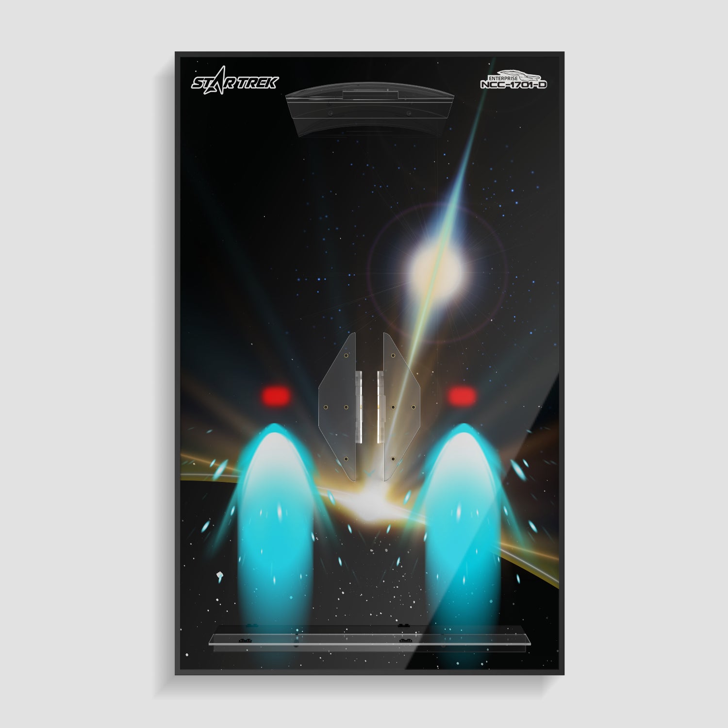 pre-order Acrylic Display Wall Mount  for LEGO® Icons 10356 Star Trek: U.S.S. Enterprise NCC-1701-D™ (LEGO® Set Not Included).