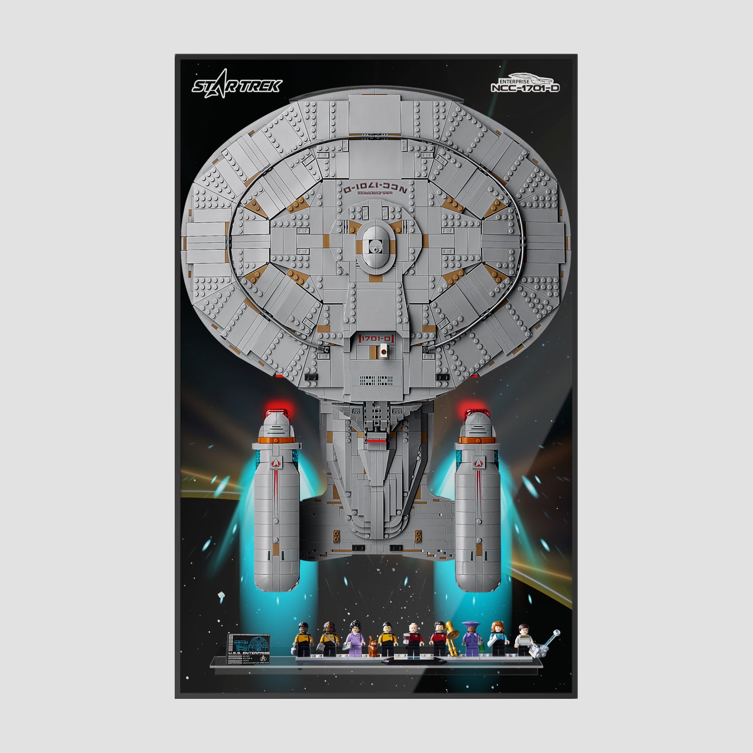 pre-order Acrylic Display Wall Mount  for LEGO® Icons 10356 Star Trek: U.S.S. Enterprise NCC-1701-D™ (LEGO® Set Not Included).