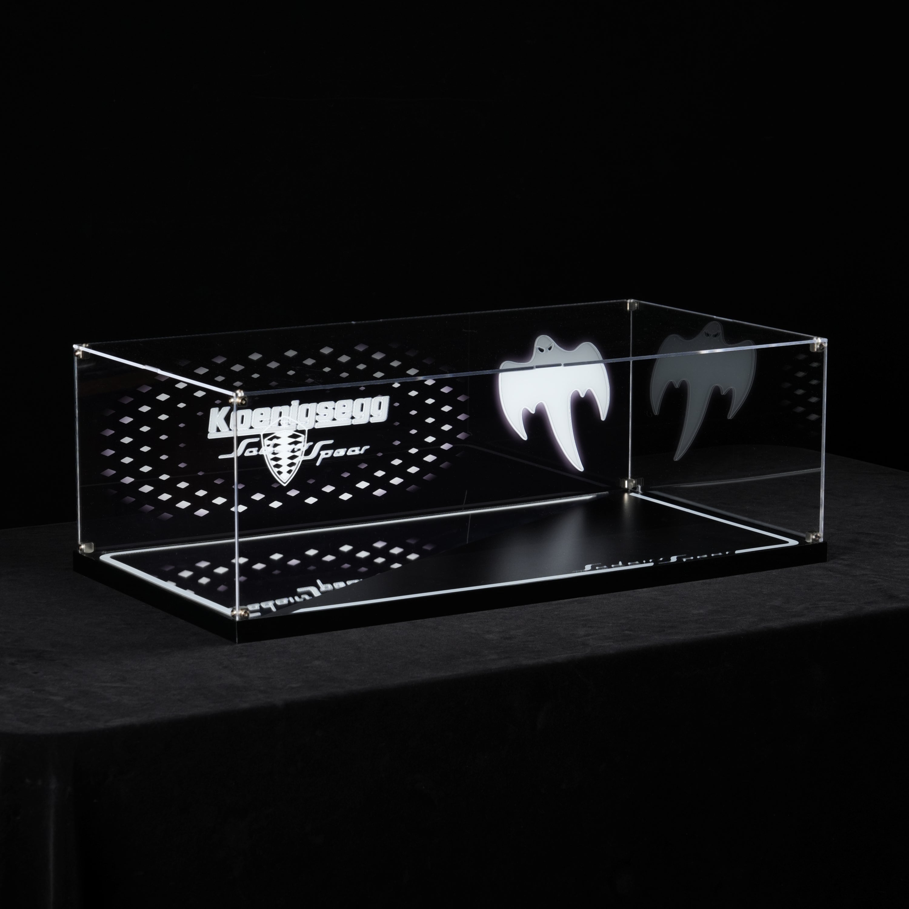 LED Light Acrylic Display Case for LEGO® Technic 42232 Koenigsegg Sadair's Spear Megacar (LEGO® Set Not Included).
