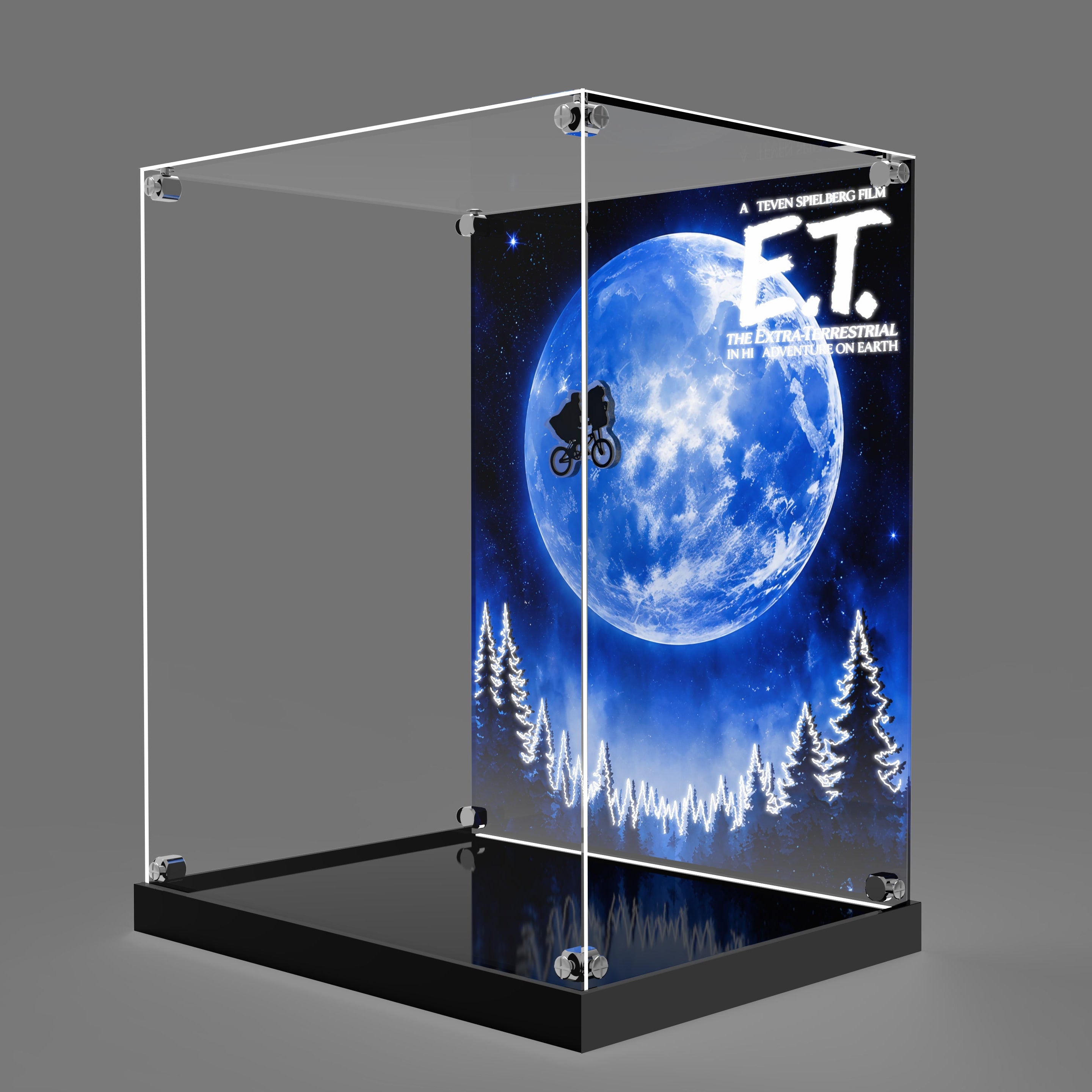 LED Light Acrylic Display Case for LEGO® Ideas 21370 E.T. the Extra-Terrestrial (LEGO® Set NOT Included)