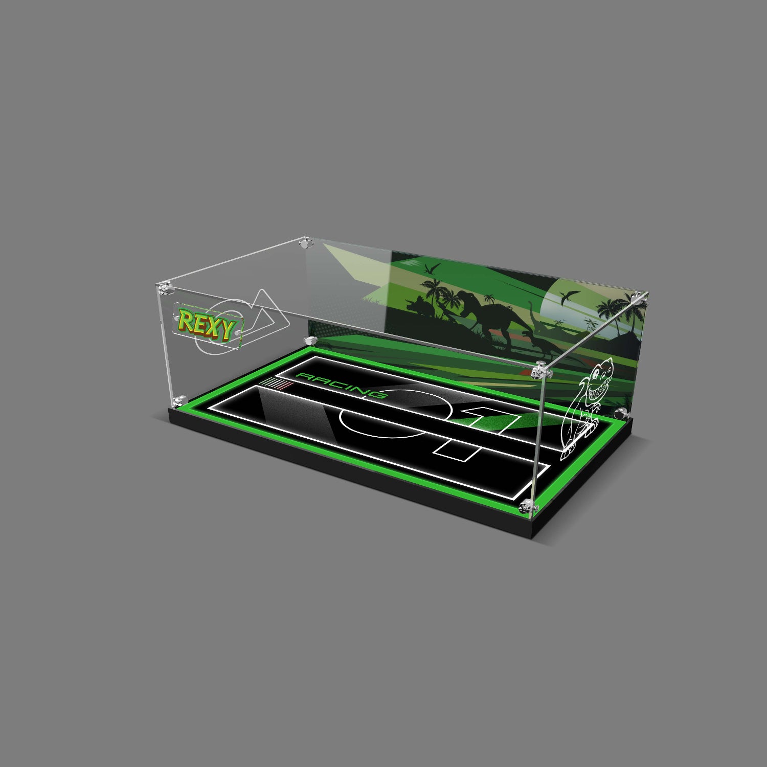 pre-order LED Light Acrylic Display Case for LEGO® Technic™ 42224 Porsche 911 GT3 R REXY AO Racing Car (LEGO® Set Not Included).