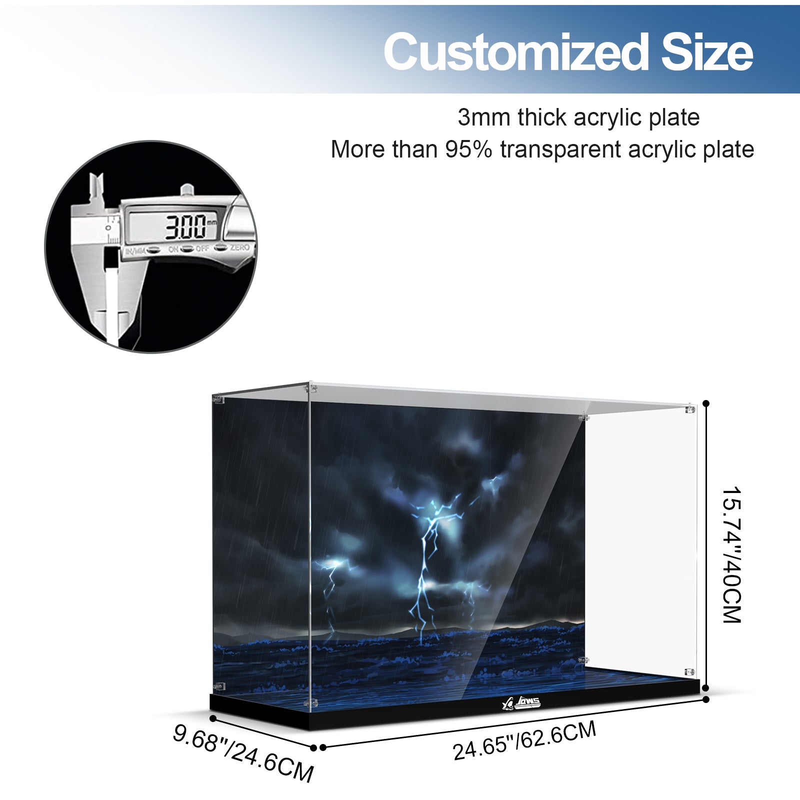 Acrylic Display Case for Lego  Ideas 21350 Jaws (Box Only, No Model)
