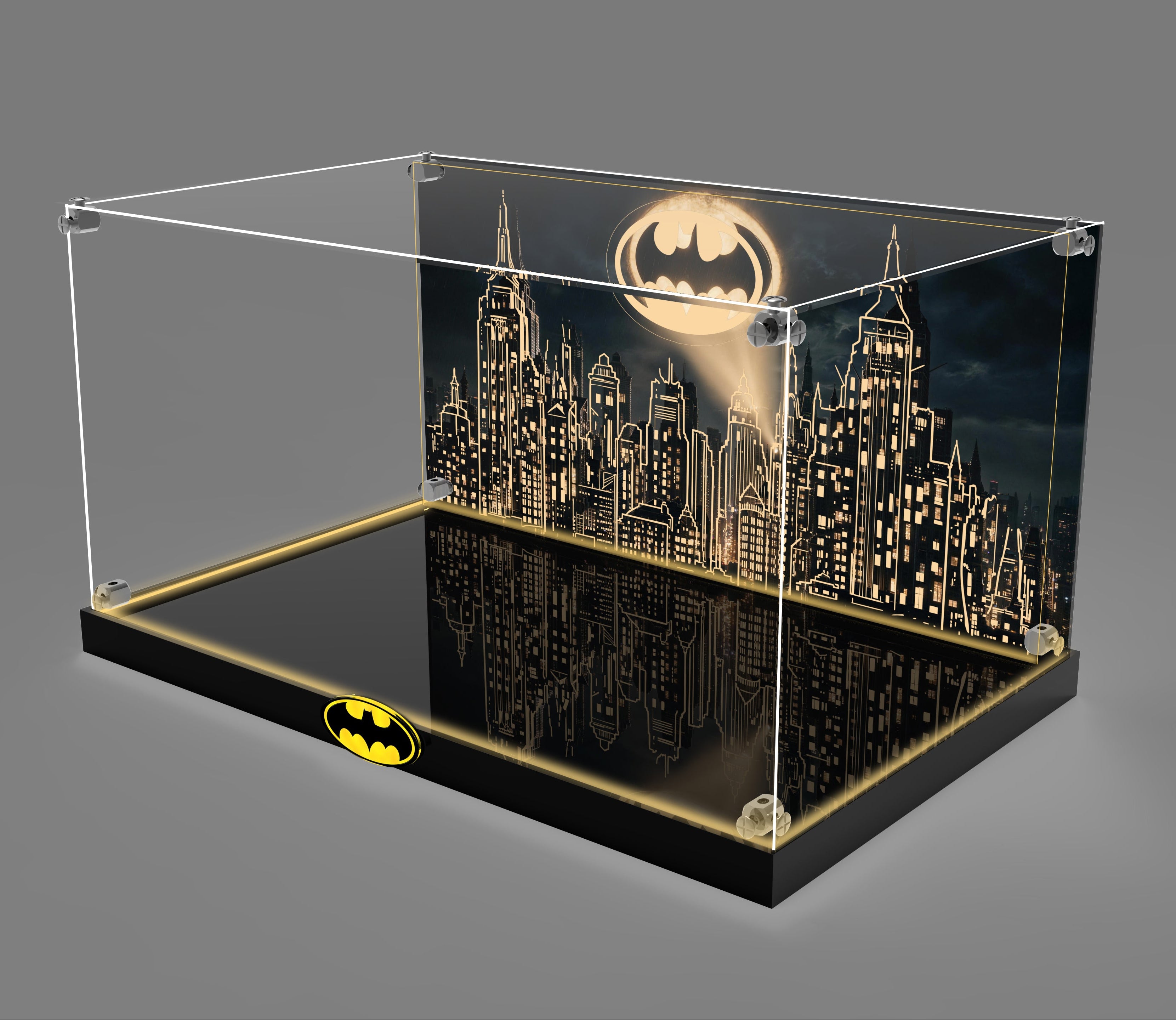 LED Light Acrylic Display Case for LEGO® Batman™ 42239 Batmobile™ Tumbler (LEGO® Set Not Included)