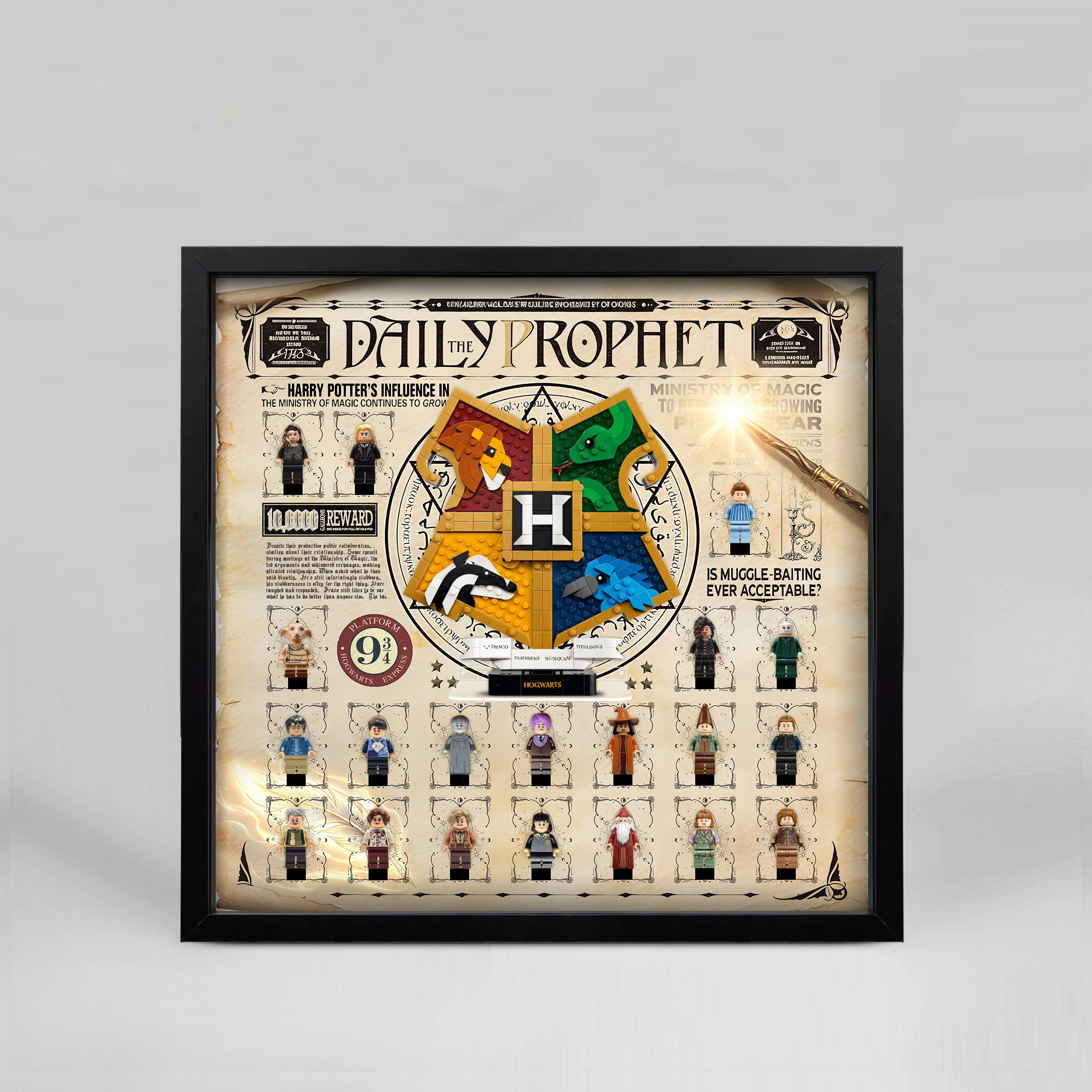 Display Wall Mount for LEGO® Harry Potter™ 76462 Hogwarts™ House Crest (LEGO® Set NOT Include)