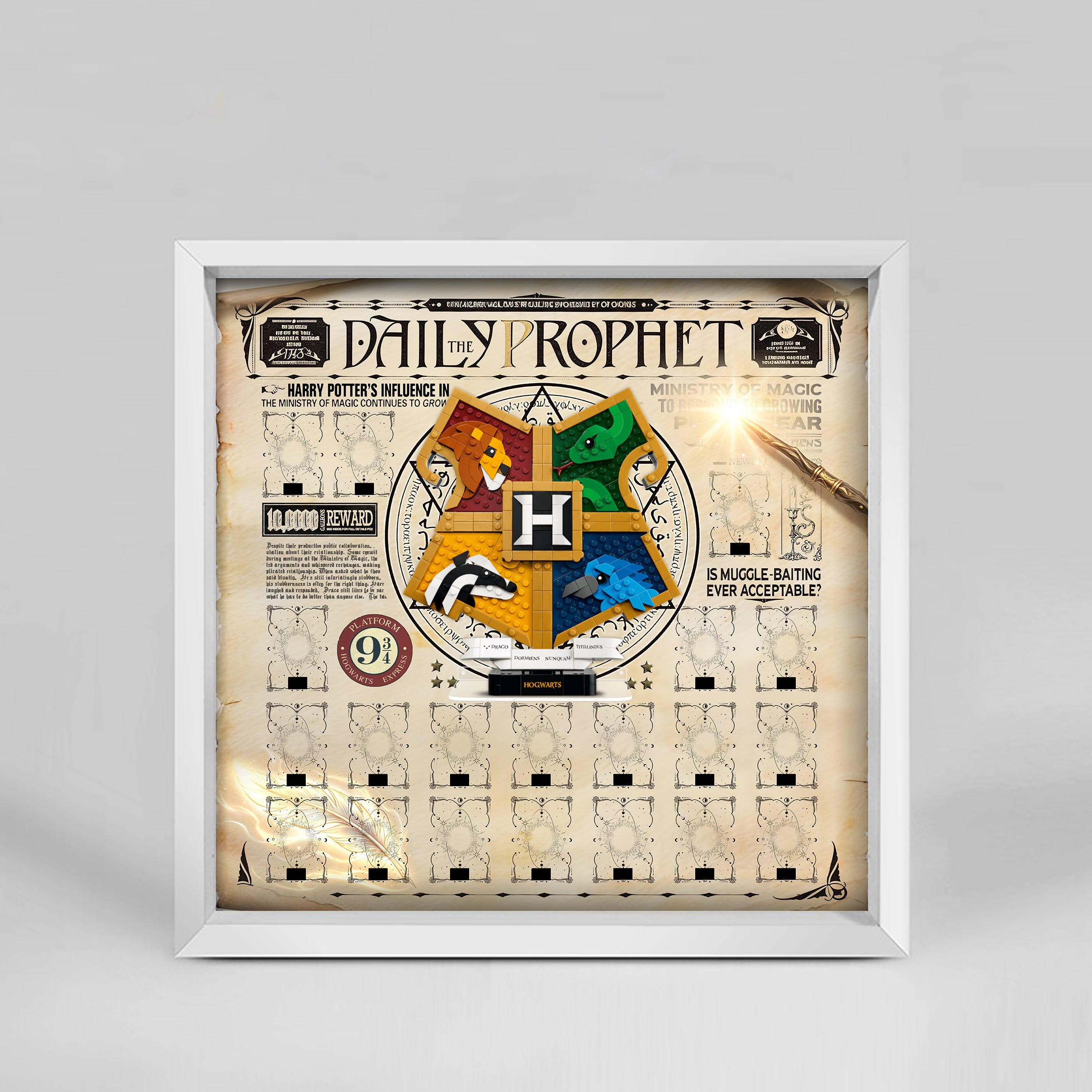 Display Wall Mount for LEGO® Harry Potter™ 76462 Hogwarts™ House Crest (LEGO® Set NOT Include)