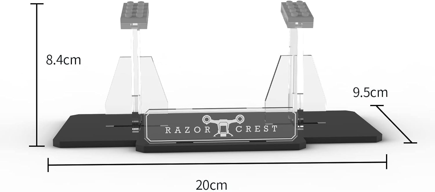 Acrylic Display Stand for Lego 75292 Star Wars Razor Crest (Lego set not included).