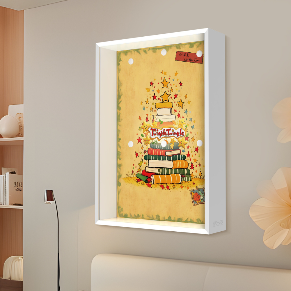 White Acrylic Display Frame for POP MART® Twinkle Twinkle "Be a Little Star Series" (Model Not Included)