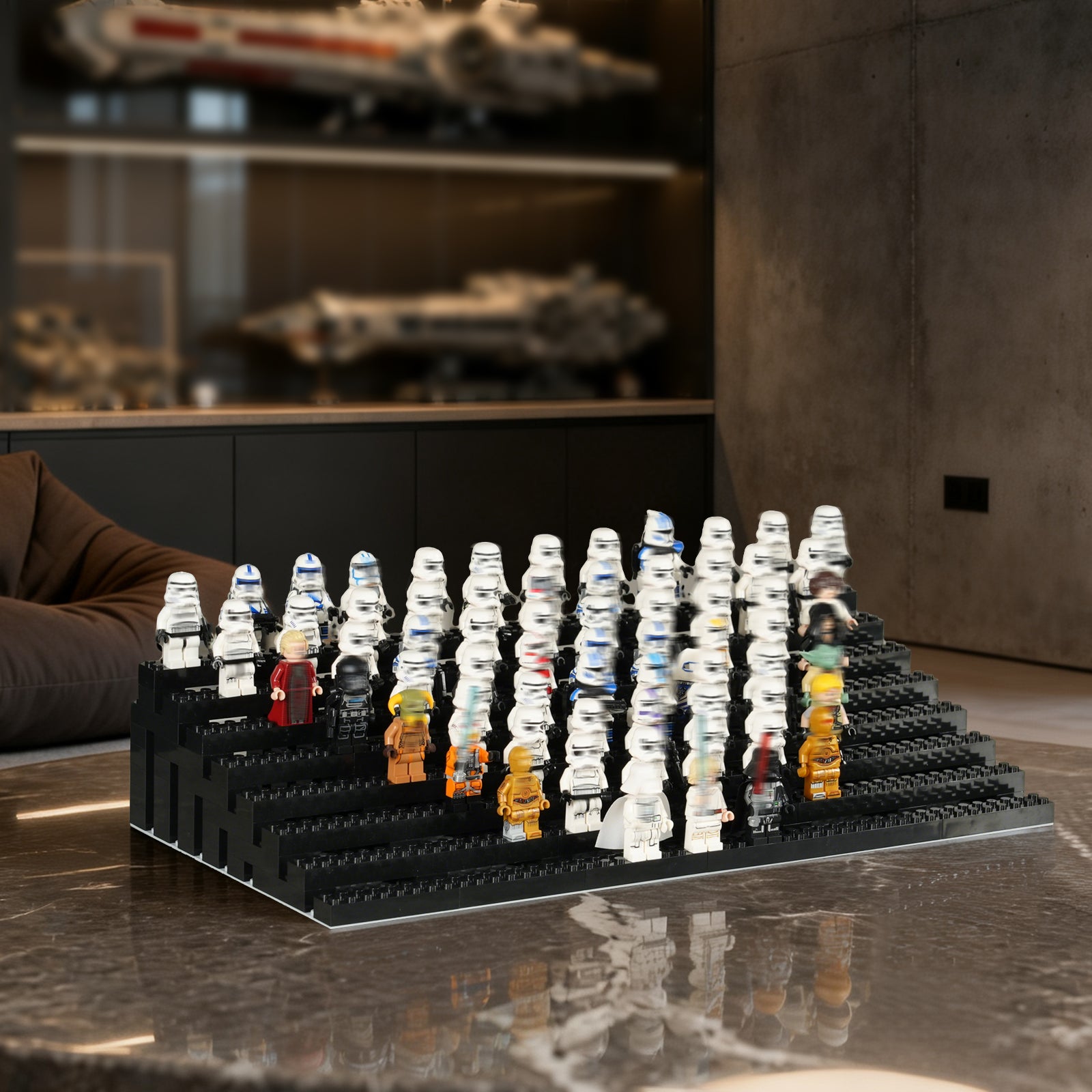 Universal Stepped Tier Display Stand for LEGO® Minifigures (Minifigures NOT Included)