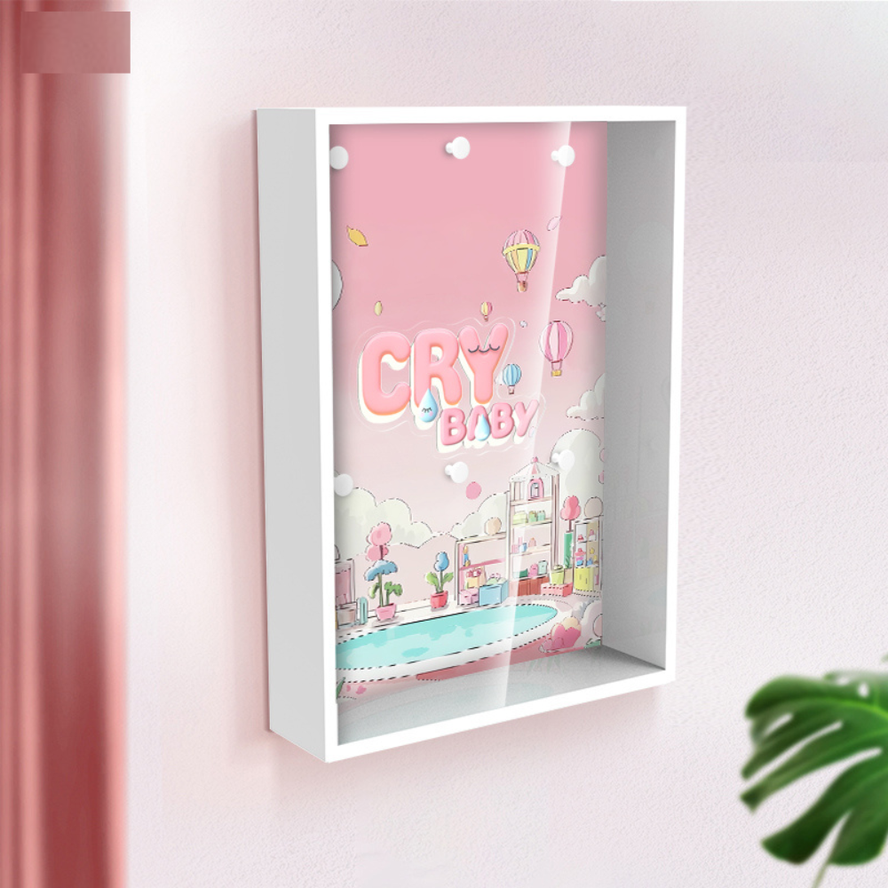 Acrylic Display Frame for POP MART® CRYBABY "Crying Again Series"  (Model Not Included).