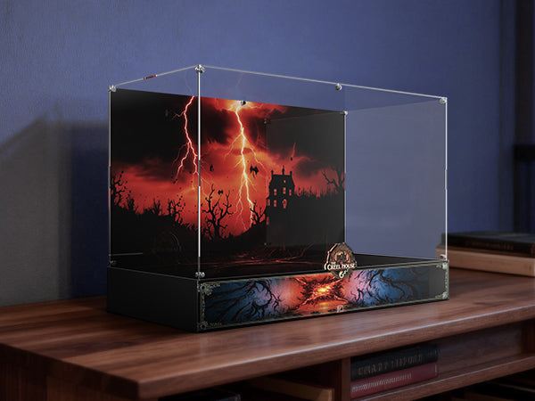 LED Light Acrylic Display Case for LEGO® Icons 11370 Stranger Things™: The Creel House (LEGO® Set Not Included).