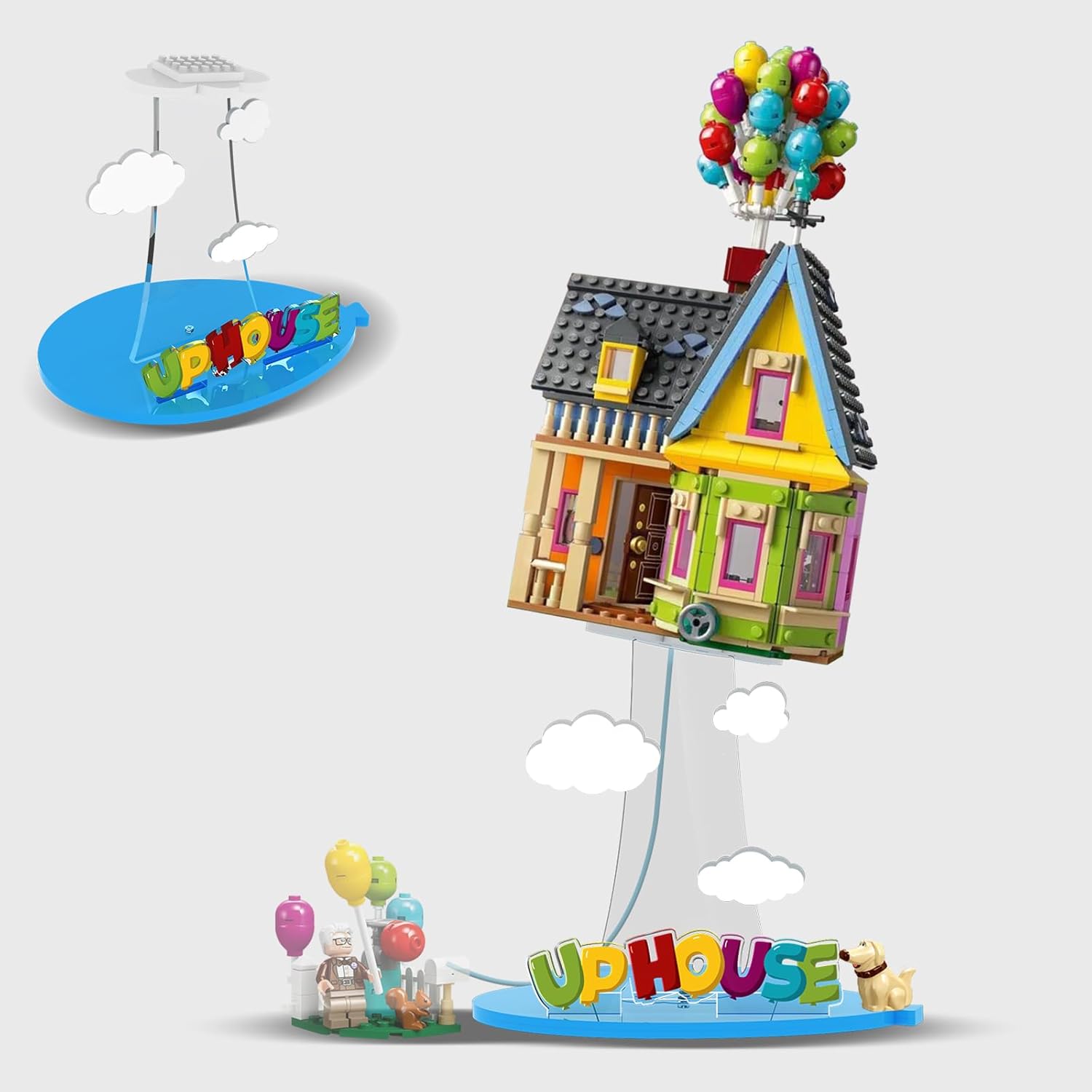 Nookbricks Acrylic Display Stand for Lego Disney Up House Building Toy Set, Display Bracket Compatible with Lego 43217