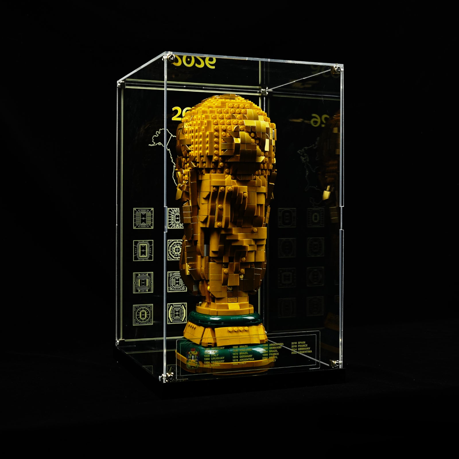 LED Light Acrylic Display Case for LEGO® Editions 43020 FIFA World Cup™ Official Trophy (LEGO® Set Not Included).