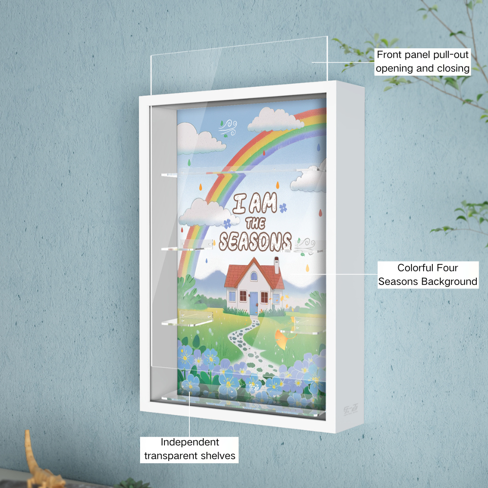White Acrylic Display Frame for POP MART® Nyota " I Am the Seasons Series " (Model Not Included)