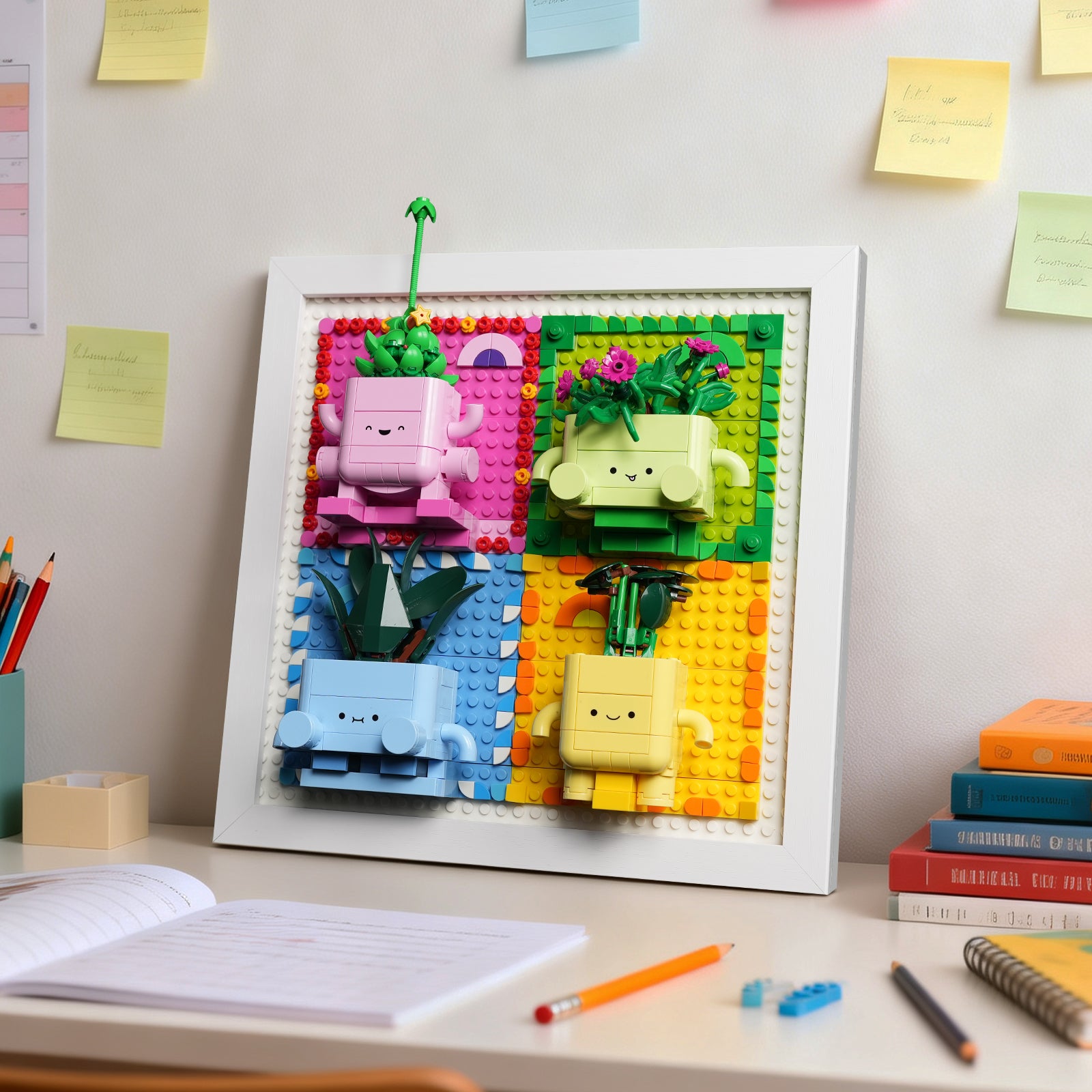 Display Wall Mount for LEGO® Botanicals 10349 & 11506 Happy Plants & Rocking Plants (LEGO® Set NOT Include)