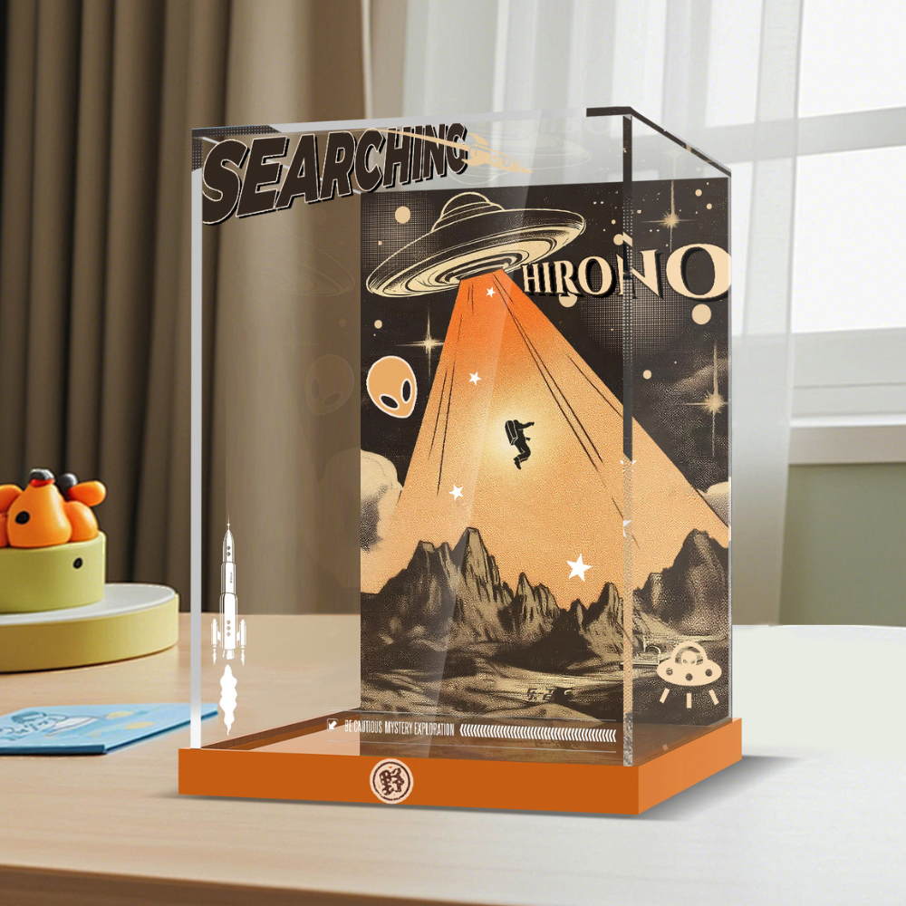 Acrylic Display Case for POP MART® Hirono “Search for Aliens Figurine“   (Model Not Included)