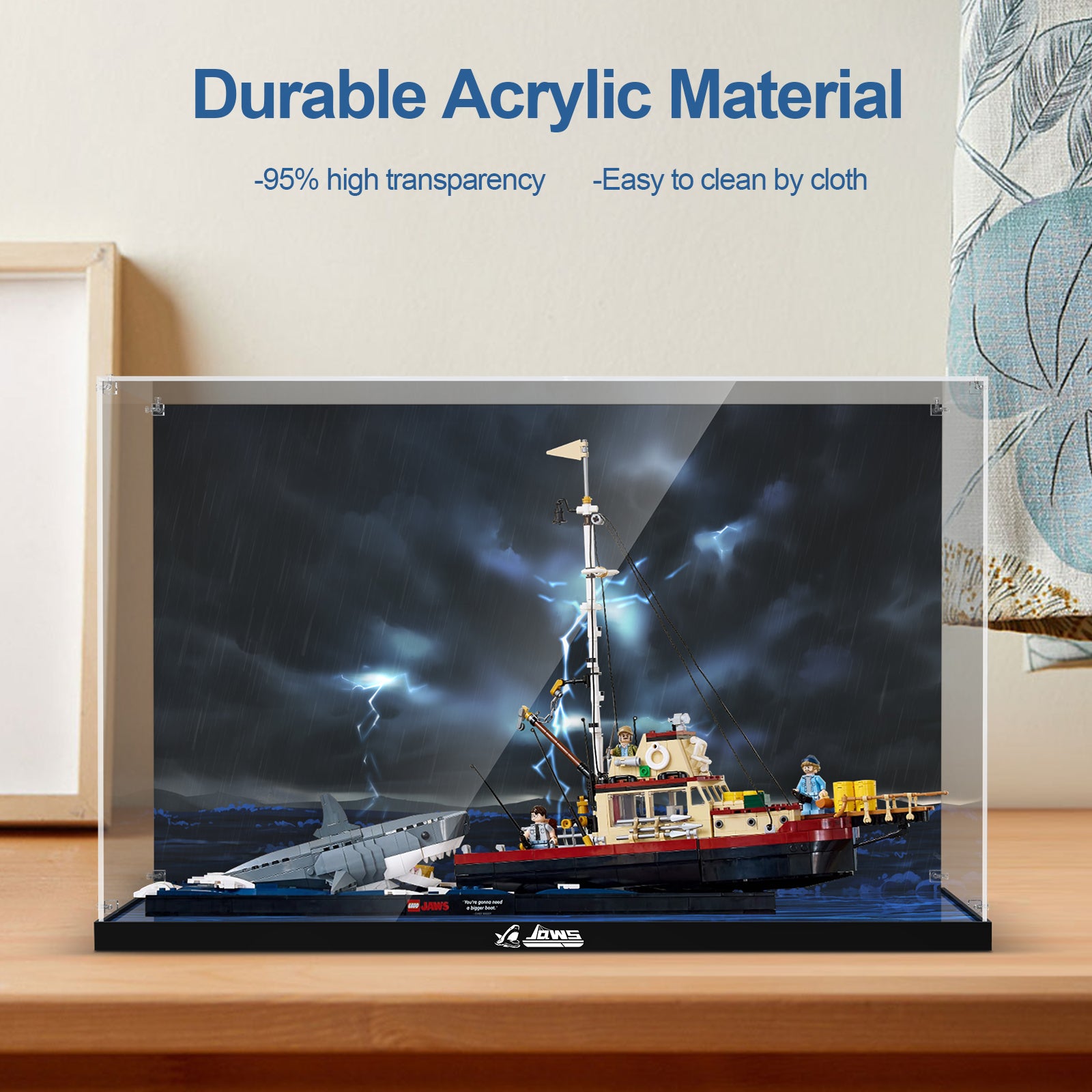 Acrylic Display Case for Lego  Ideas 21350 Jaws (Box Only, No Model)
