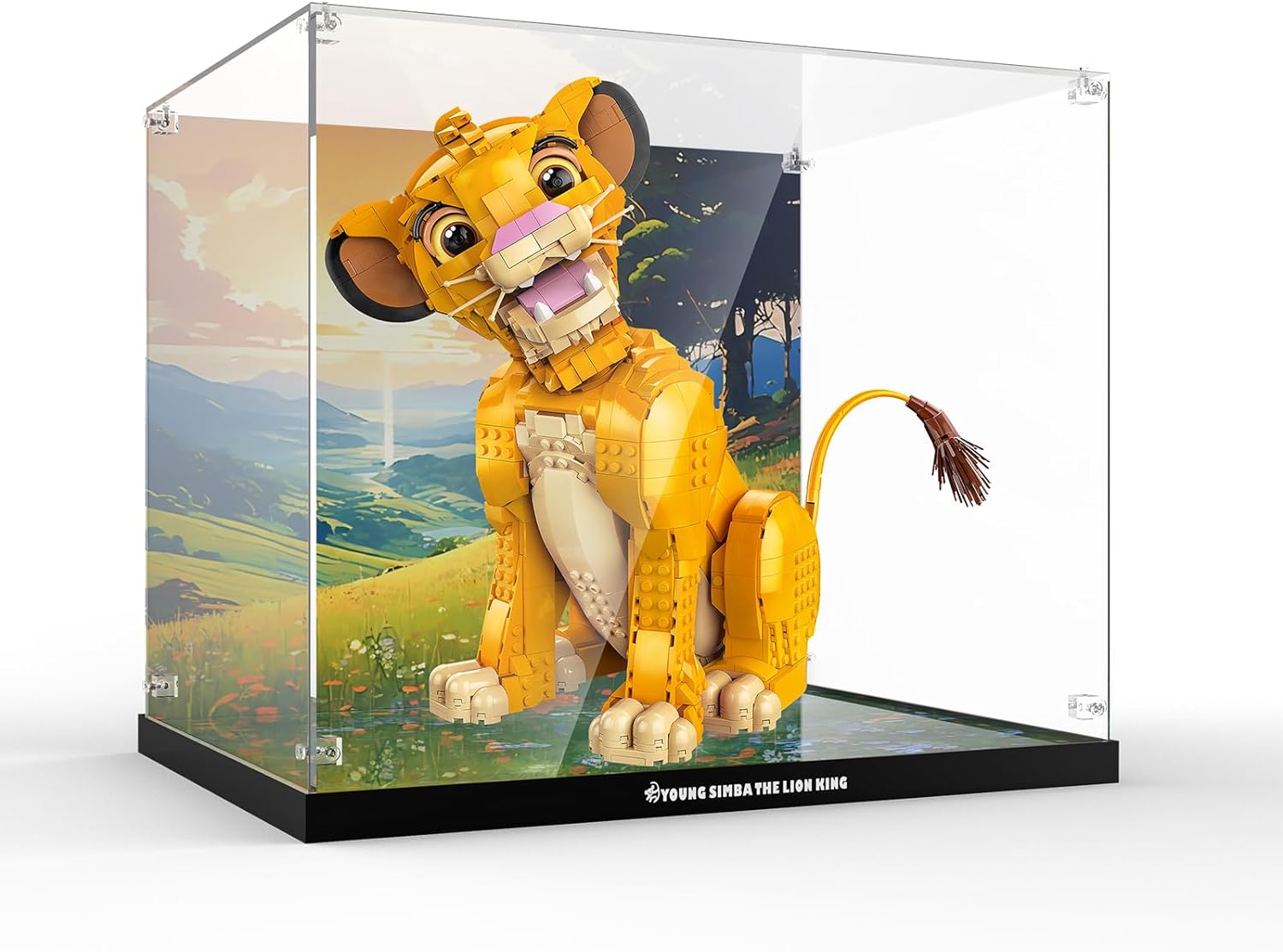 Acrylic Display Case for Lego Disney 43247 Young Simba the Lion King (Lego set Not Included)